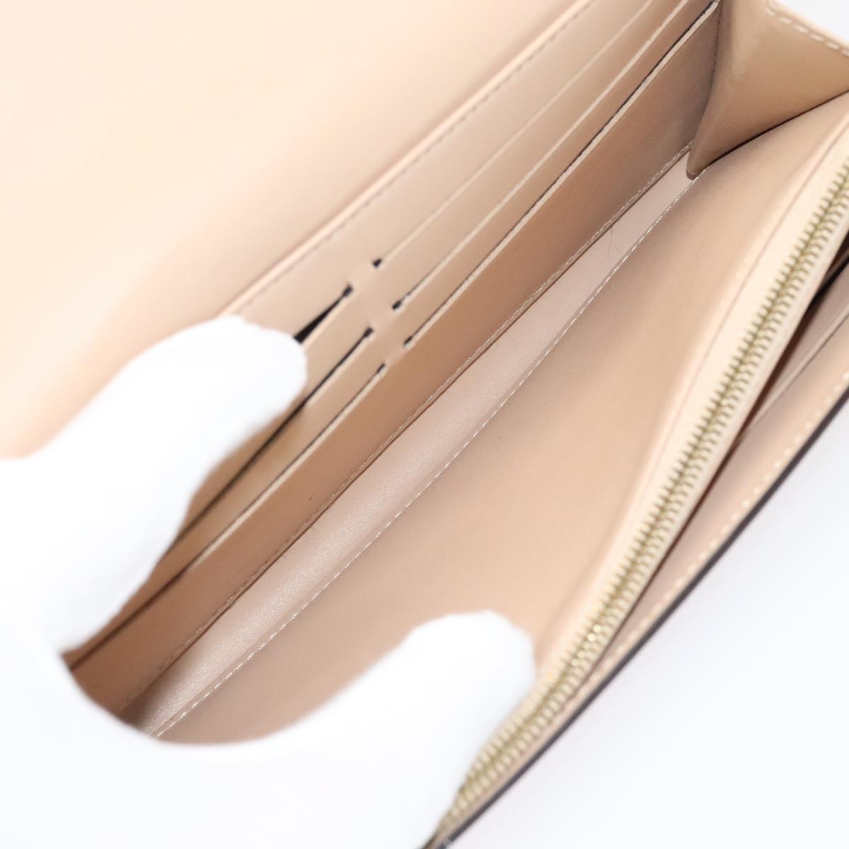 LOUIS VUITTON Vernis Portefeuille Louise Wallet Beige Dunne M61318 LV 89479