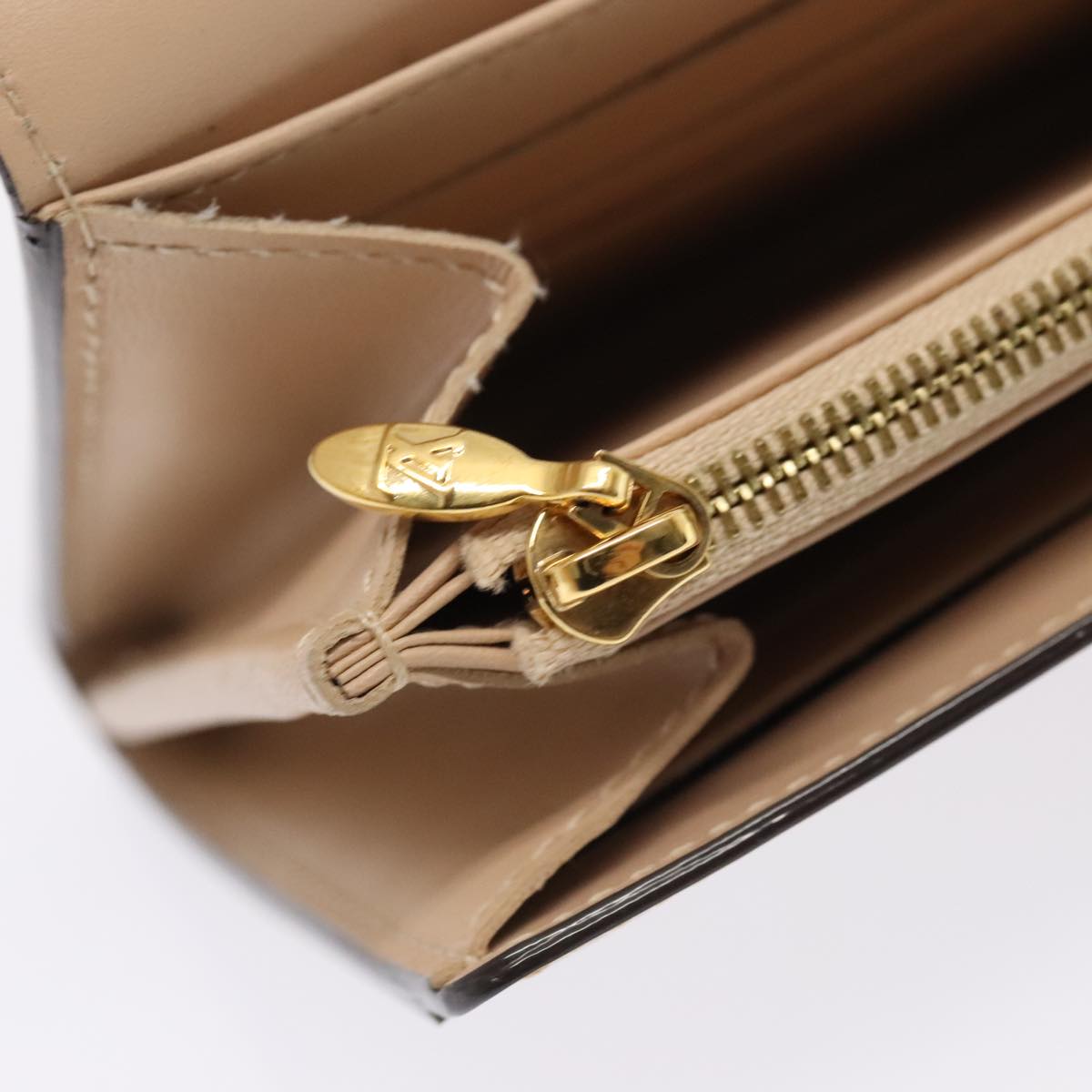 LOUIS VUITTON Vernis Portefeuille Louise Wallet Beige Dunne M61318 LV 89479