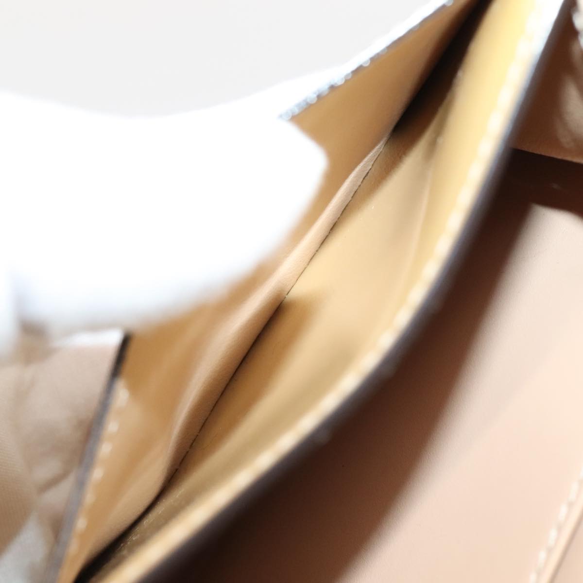 LOUIS VUITTON Vernis Portefeuille Louise Wallet Beige Dunne M61318 LV 89479