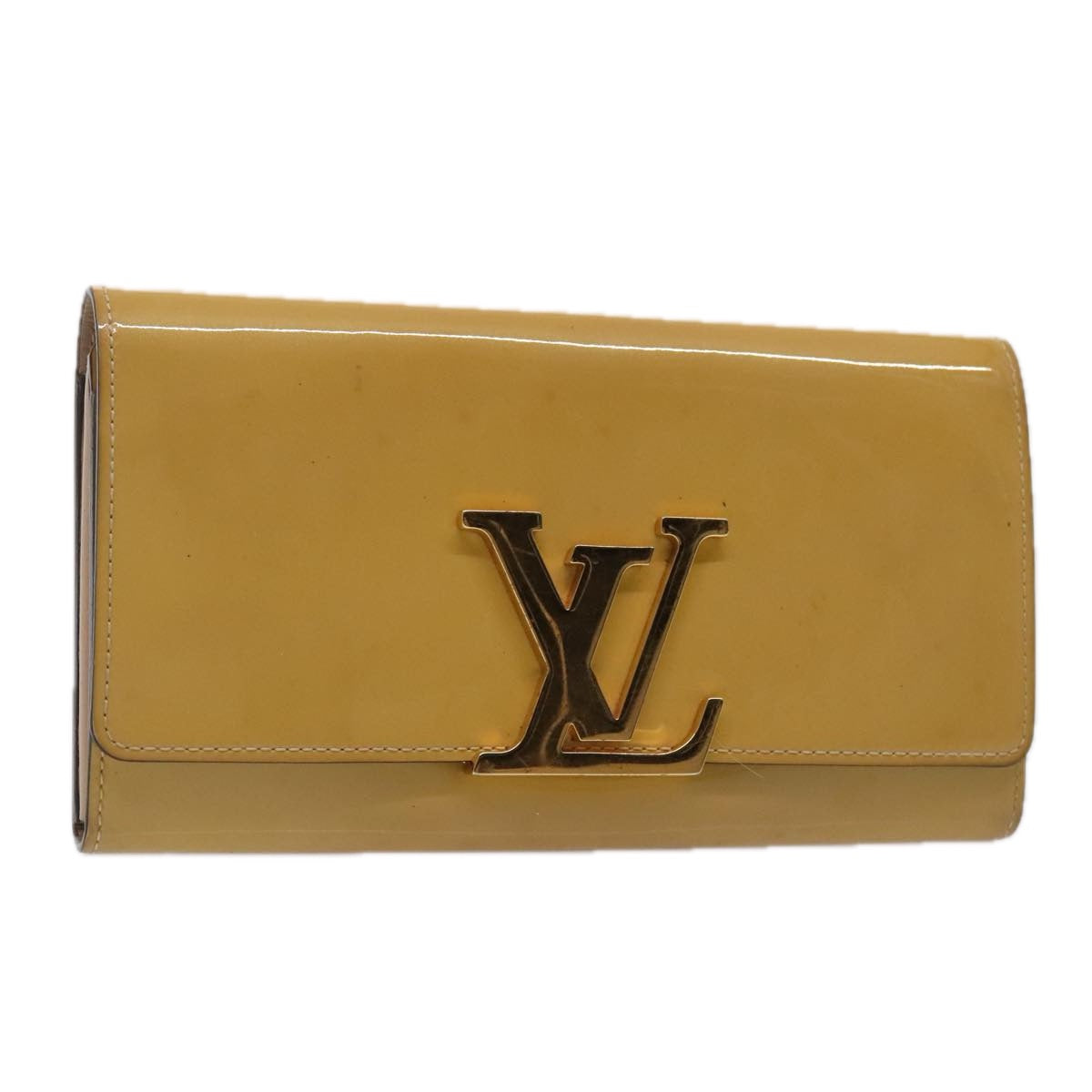 LOUIS VUITTON Vernis Portefeuille Louise Wallet Beige Dunne M61318 LV 89479