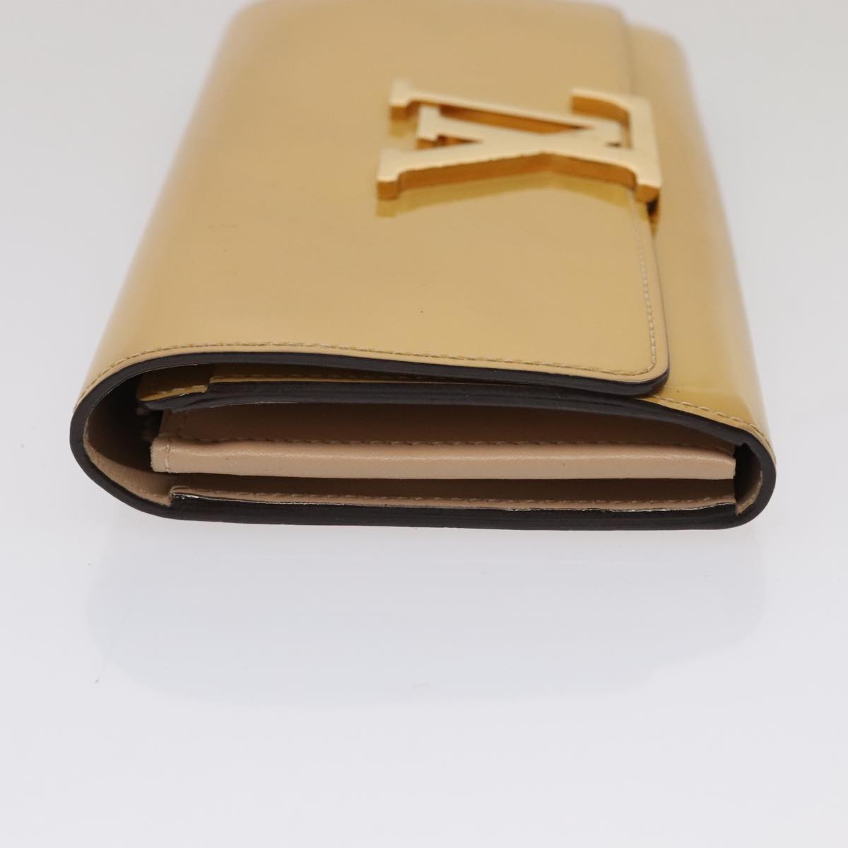 LOUIS VUITTON Vernis Portefeuille Louise Wallet Beige Dunne M61318 LV 89479