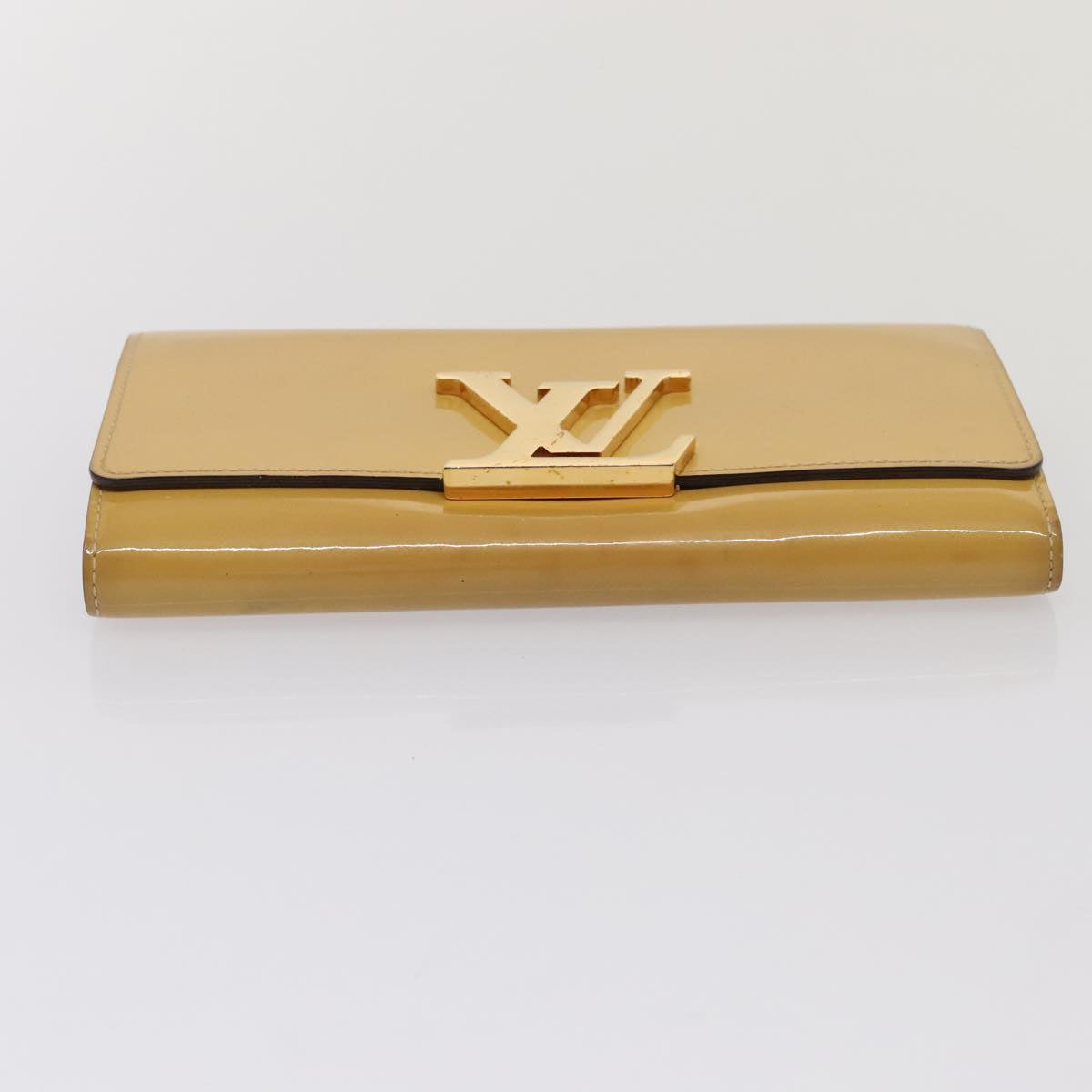 LOUIS VUITTON Vernis Portefeuille Louise Wallet Beige Dunne M61318 LV 89479