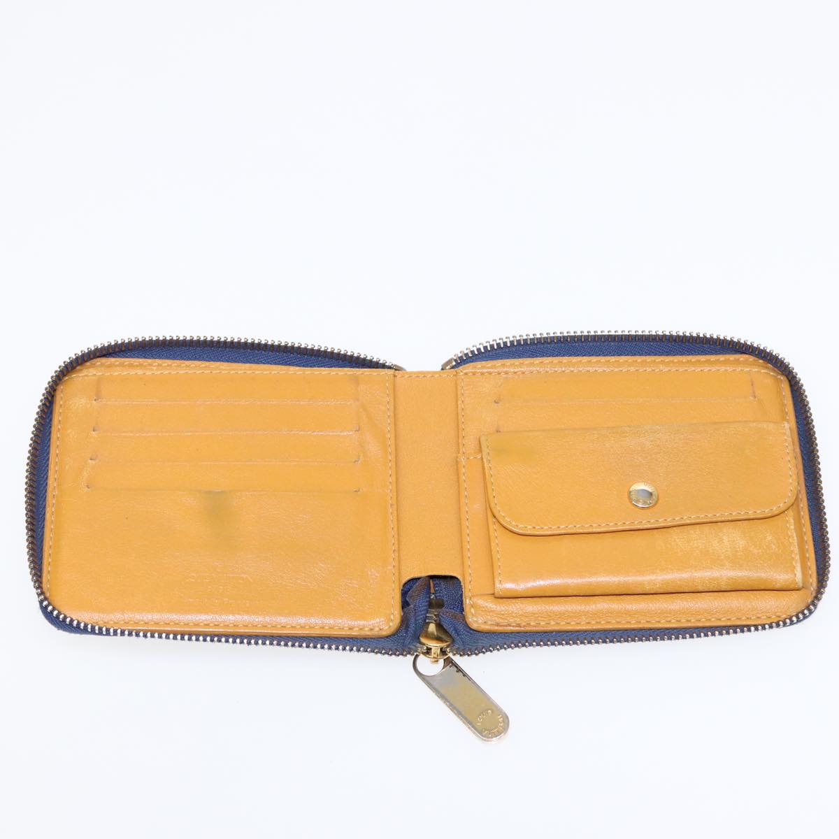 LOUIS VUITTON Monogram Denim Mini Zippy Wallet Wallet Blue M95342 LV 89480