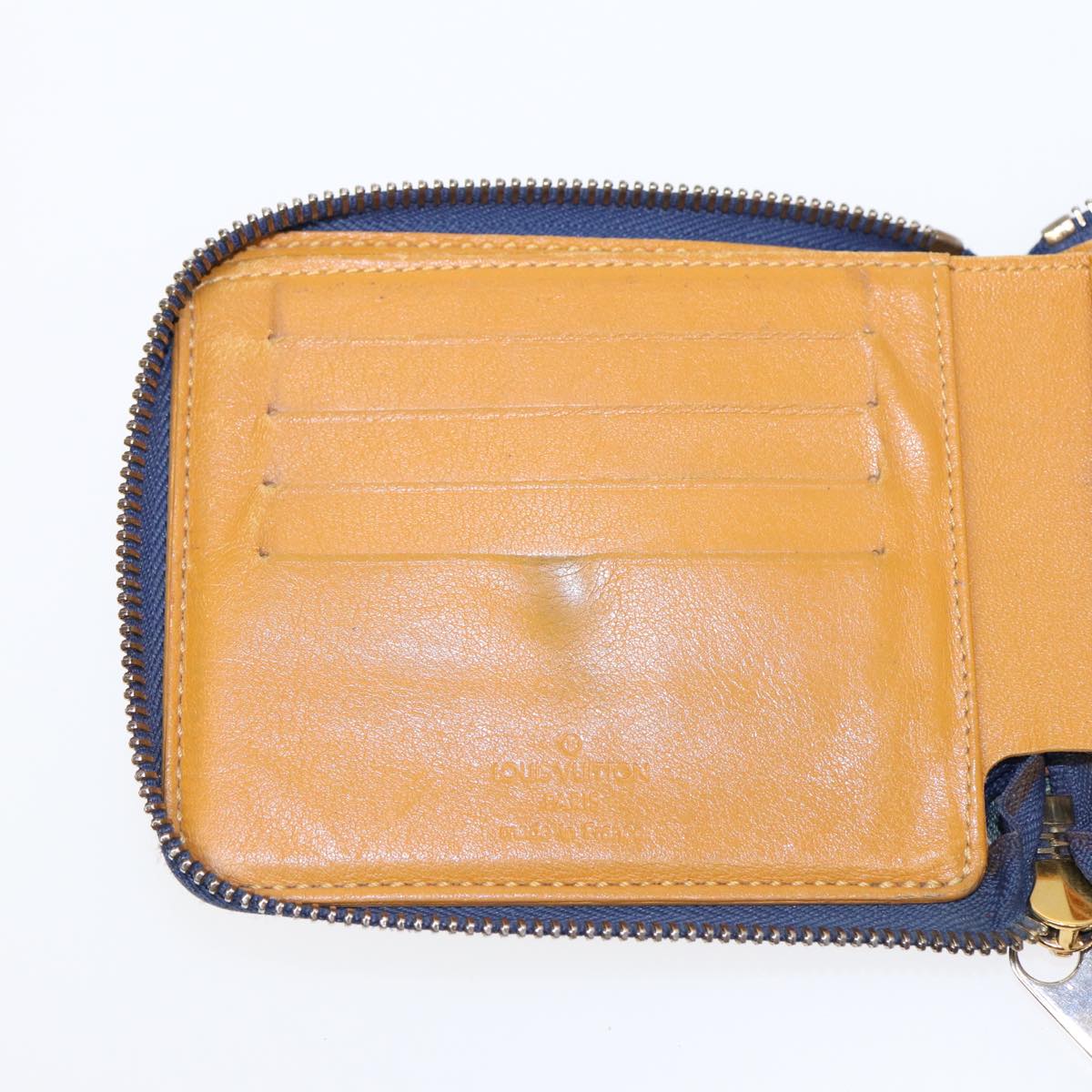 LOUIS VUITTON Monogram Denim Mini Zippy Wallet Wallet Blue M95342 LV 89480