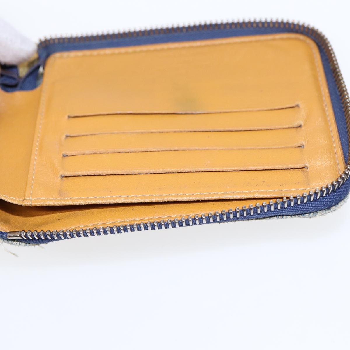 LOUIS VUITTON Monogram Denim Mini Zippy Wallet Wallet Blue M95342 LV 89480