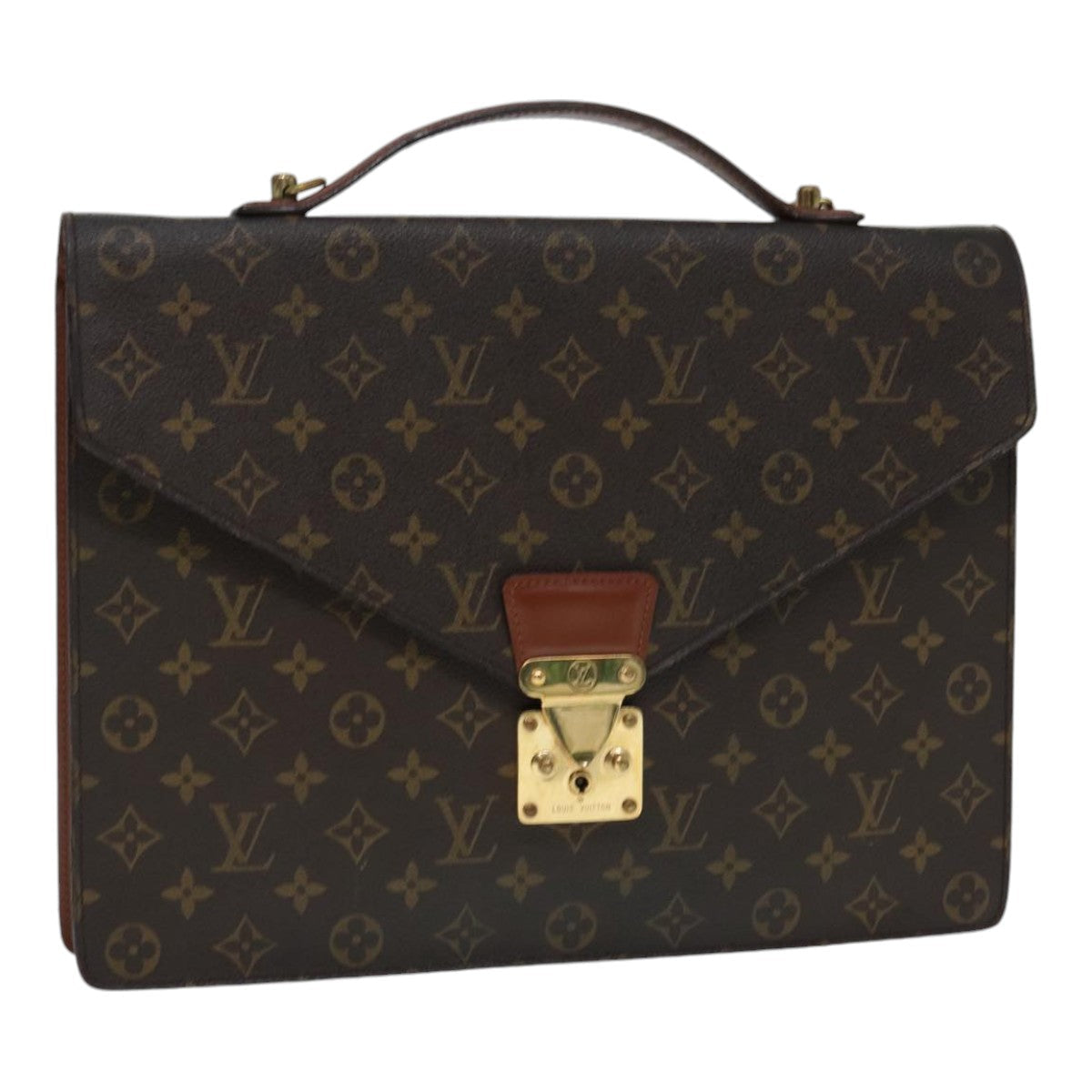 LOUIS VUITTON Monogram Porte Documents Bandouliere Bag M53338 LV 89486