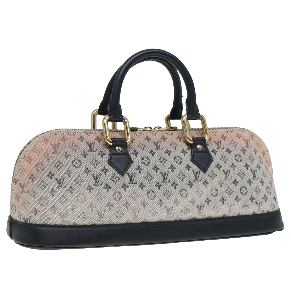 LOUIS VUITTON Monogram Mini Alma Ron Hand Bag Blue M92205 LV 89497