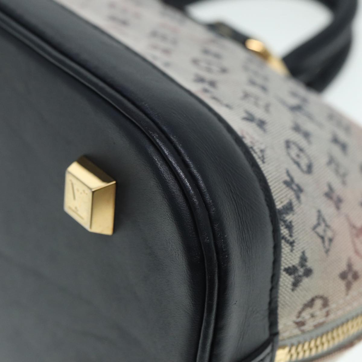 LOUIS VUITTON Monogram Mini Alma Ron Hand Bag Blue M92205 LV 89497
