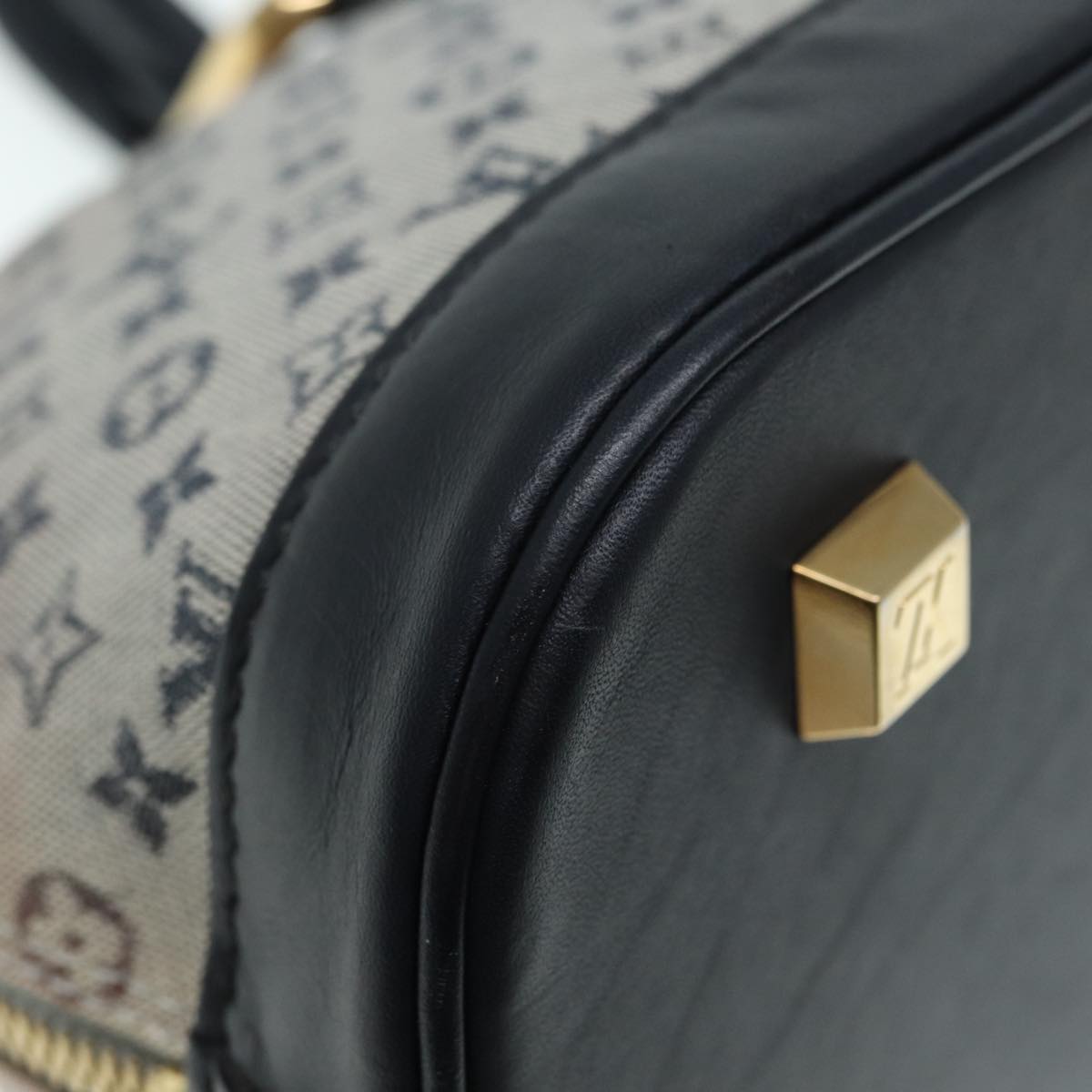 LOUIS VUITTON Monogram Mini Alma Ron Hand Bag Blue M92205 LV 89497