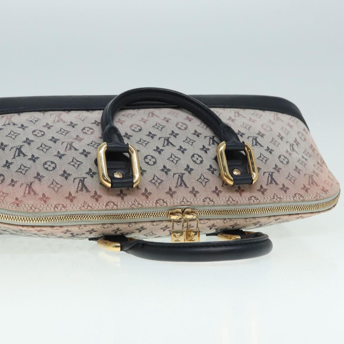 LOUIS VUITTON Monogram Mini Alma Ron Hand Bag Blue M92205 LV 89497