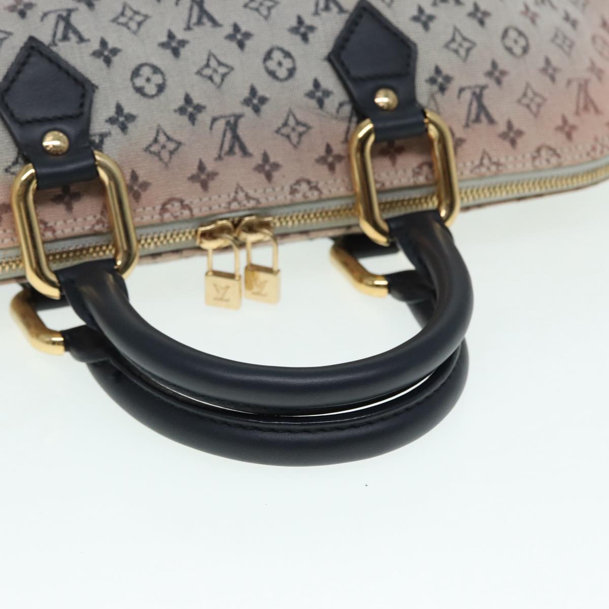 LOUIS VUITTON Monogram Mini Alma Ron Hand Bag Blue M92205 LV 89497