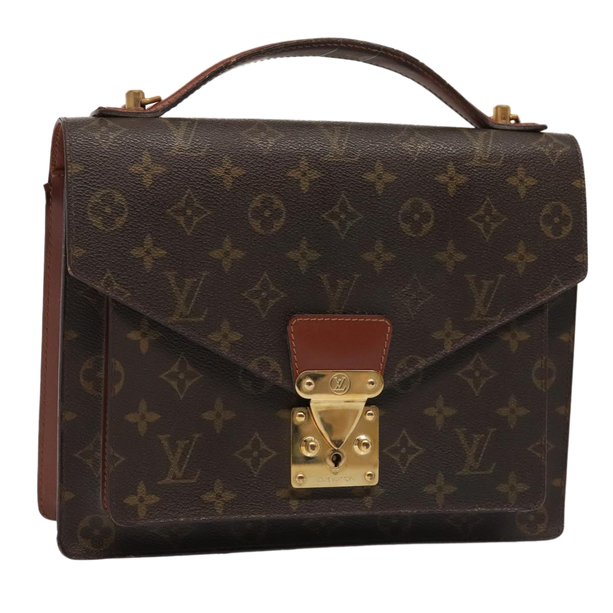 LOUIS VUITTON Monogram Monceau 28 Hand Bag 2way M51185 LV 89530