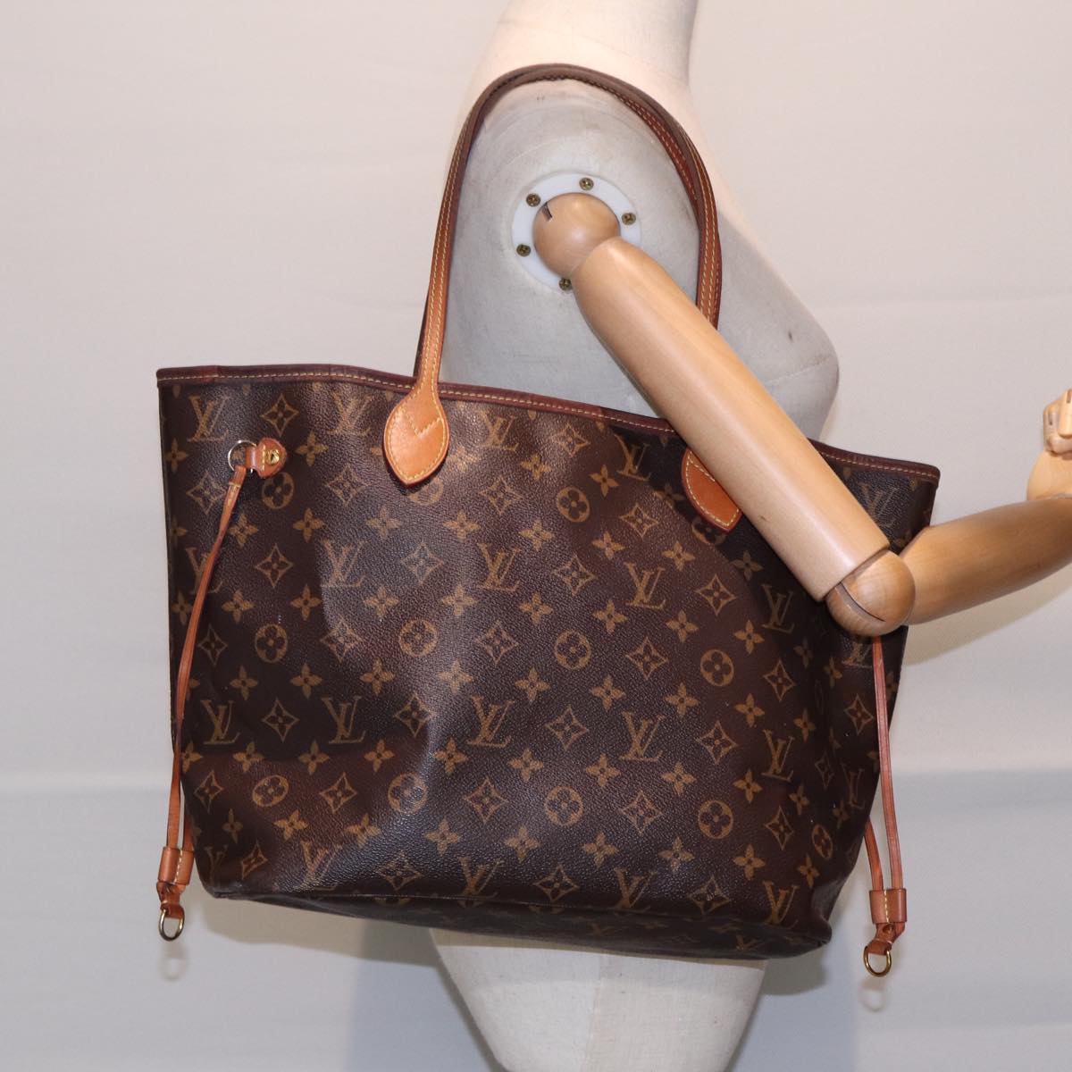 LOUIS VUITTON Monogram Neverfull MM Tote Bag M40156 LV 89533