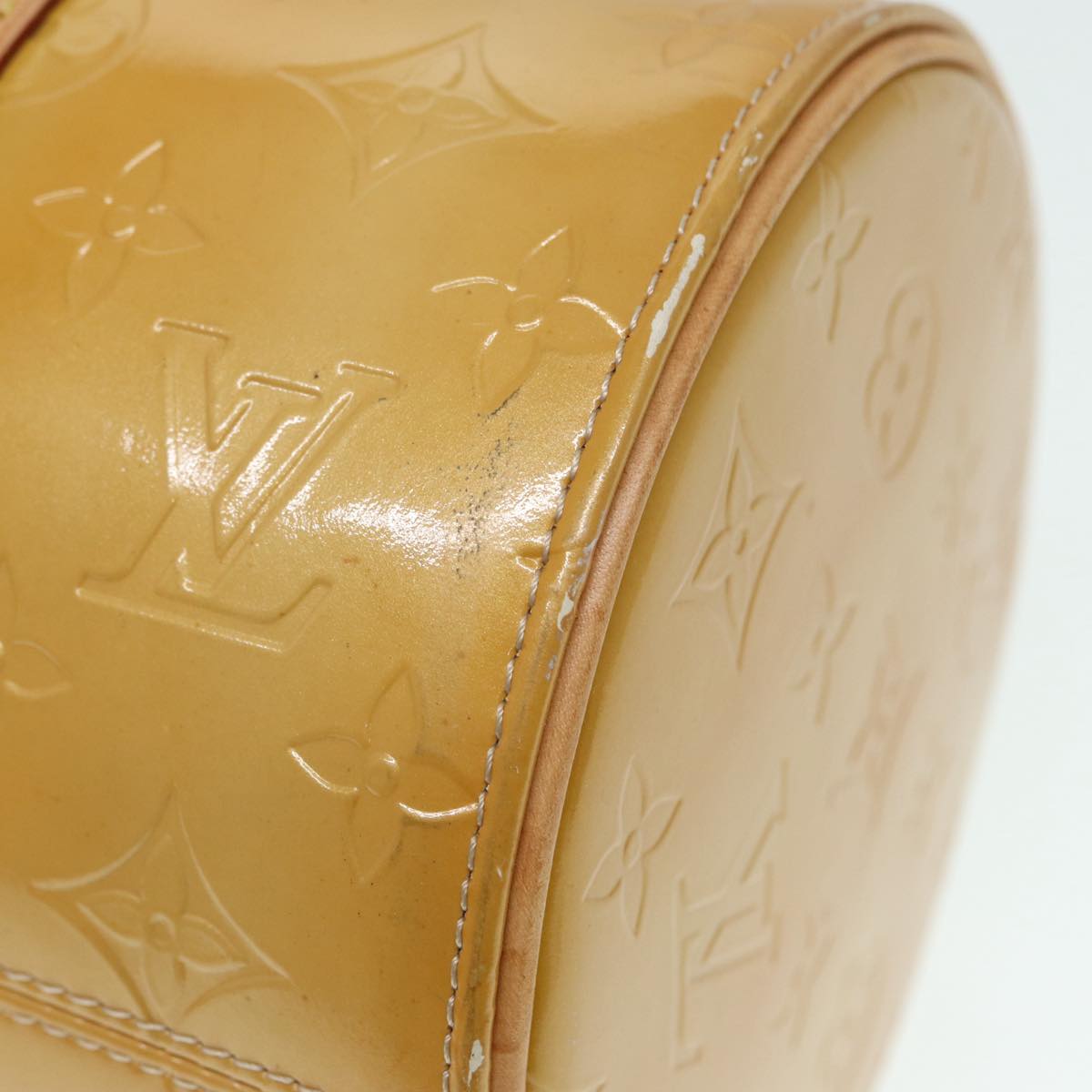 LOUIS VUITTON Monogram Vernis Bedford Hand Bag Beige M91006 LV 89536