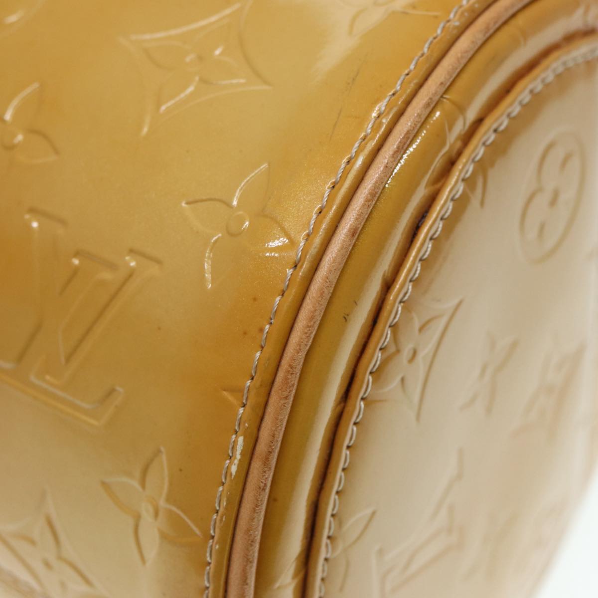 LOUIS VUITTON Monogram Vernis Bedford Hand Bag Beige M91006 LV 89536