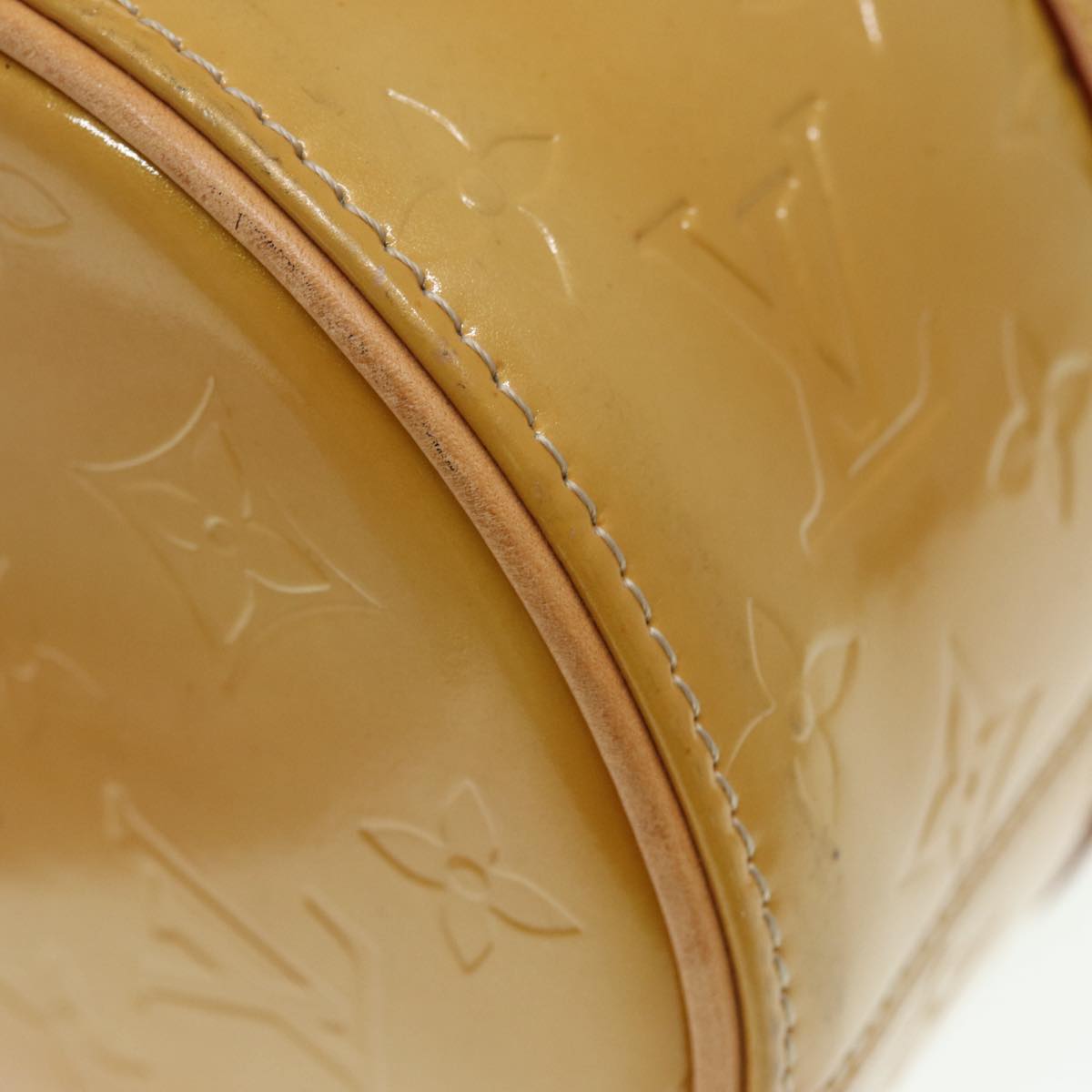 LOUIS VUITTON Monogram Vernis Bedford Hand Bag Beige M91006 LV 89536