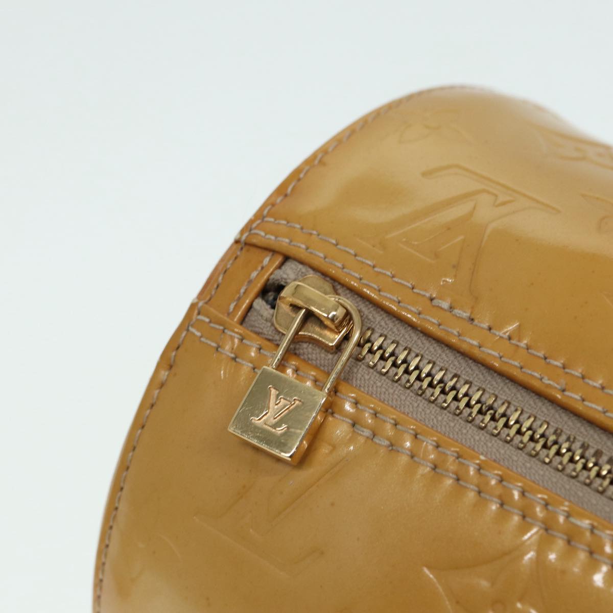 LOUIS VUITTON Monogram Vernis Bedford Hand Bag Beige M91006 LV 89536