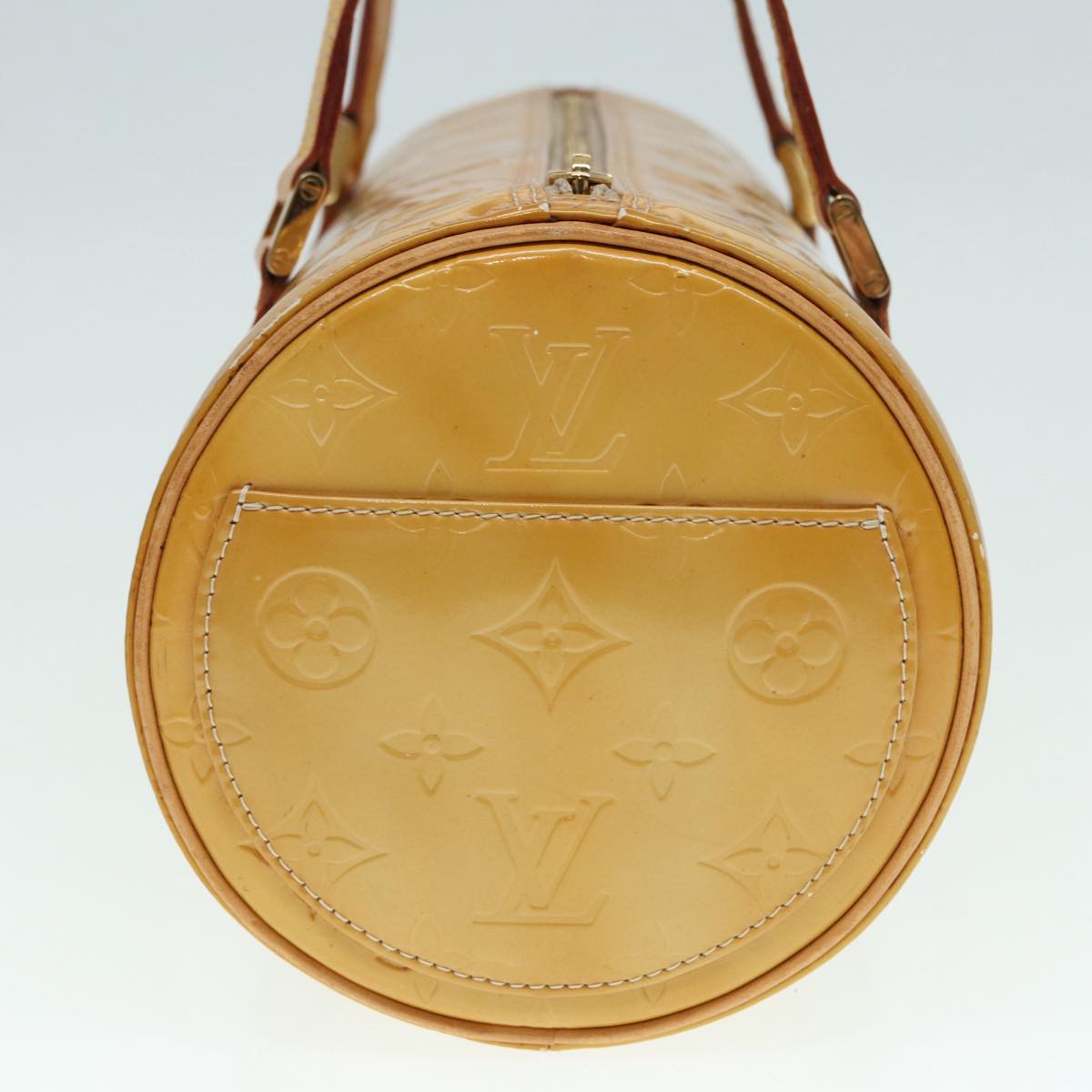 LOUIS VUITTON Monogram Vernis Bedford Hand Bag Beige M91006 LV 89536
