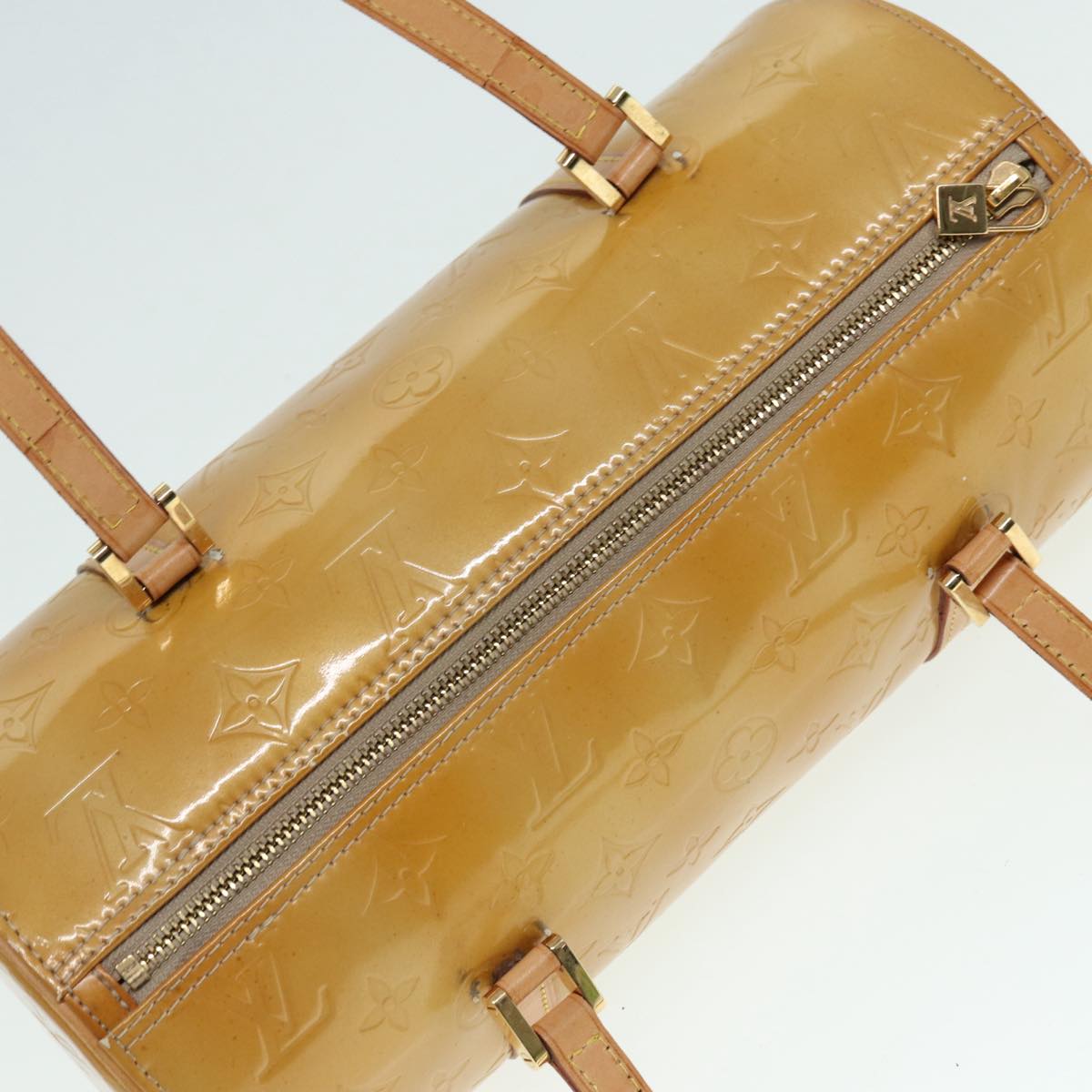 LOUIS VUITTON Monogram Vernis Bedford Hand Bag Beige M91006 LV 89536