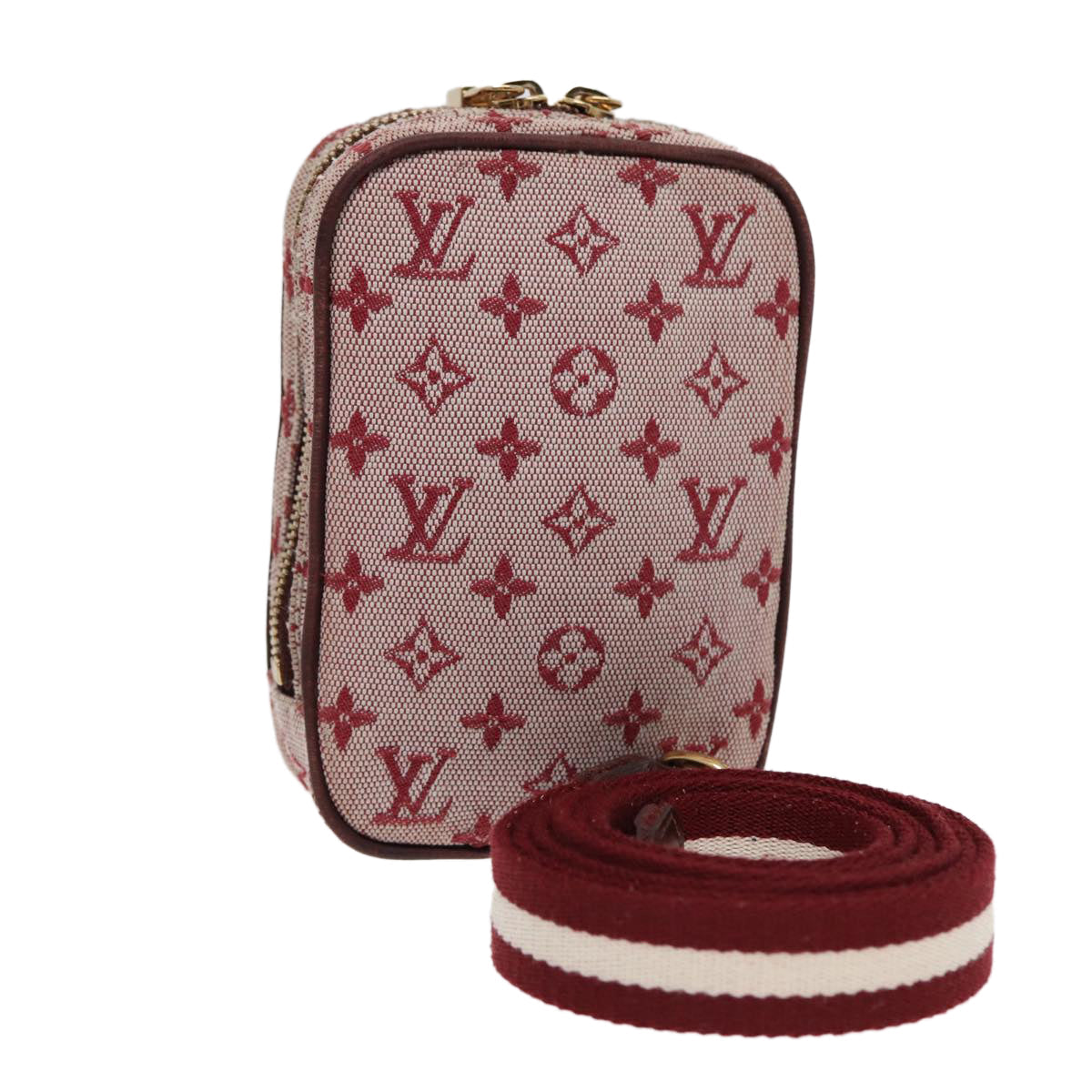 LOUIS VUITTON Monogram Mini Usu Digital Pouch Red M60001 LV 89538