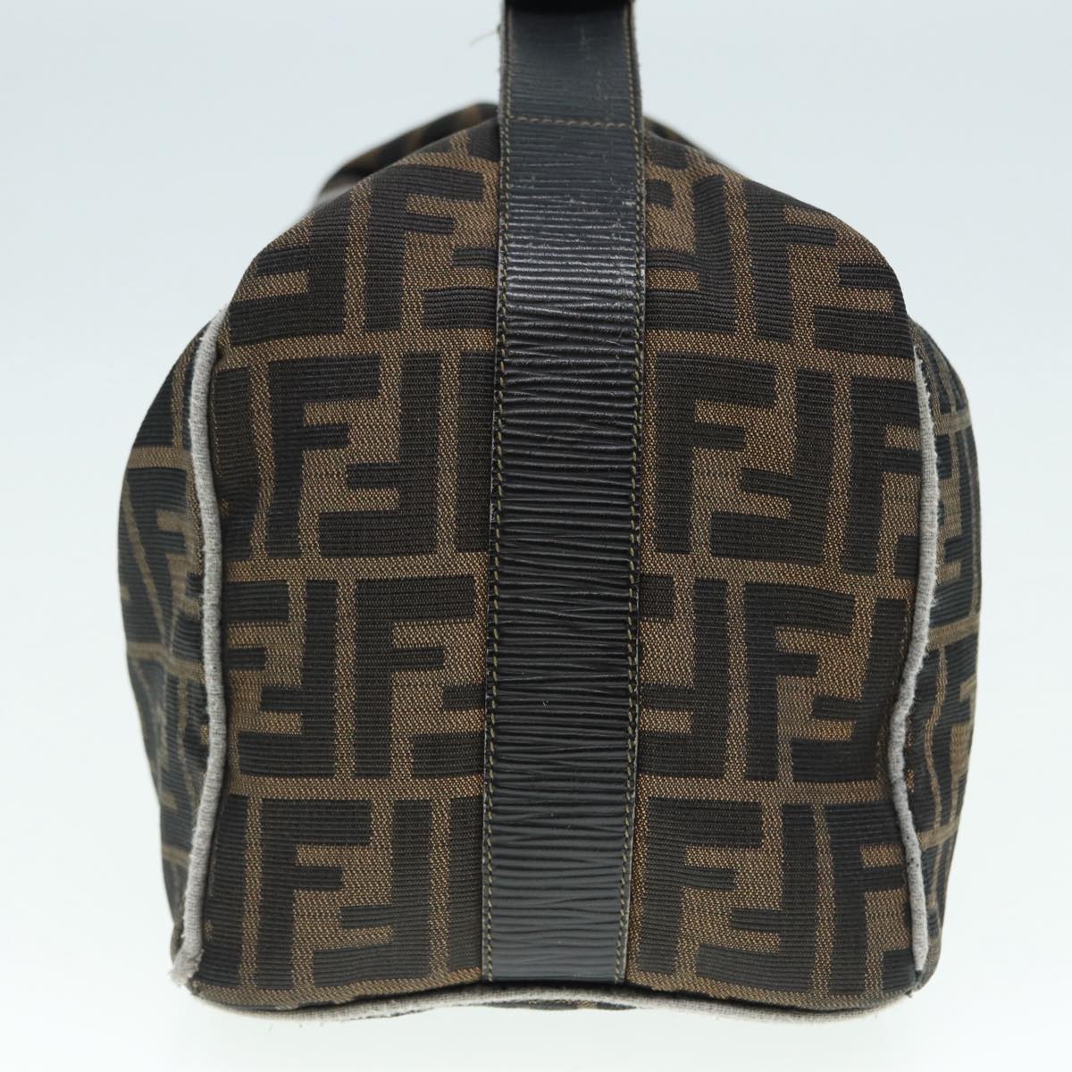 Luxury Fendi Zucca Canvas Vanity Hand Bag Brown Black gold89547