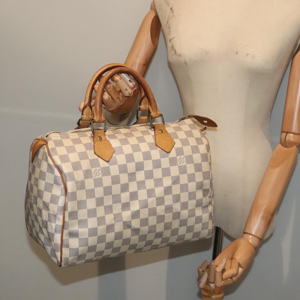LOUIS VUITTON Damier Azur Speedy 30 Hand Bag N41533 LV 89549