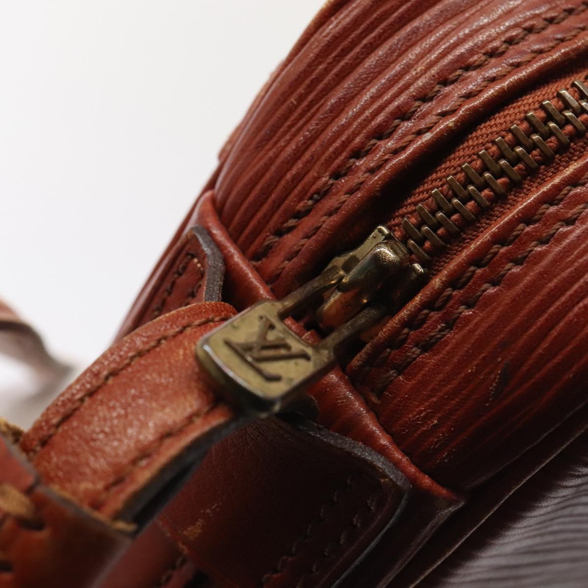 LOUIS VUITTON Epi Jeune FilleMM Shoulder Bag Brown M52153 LV 89553