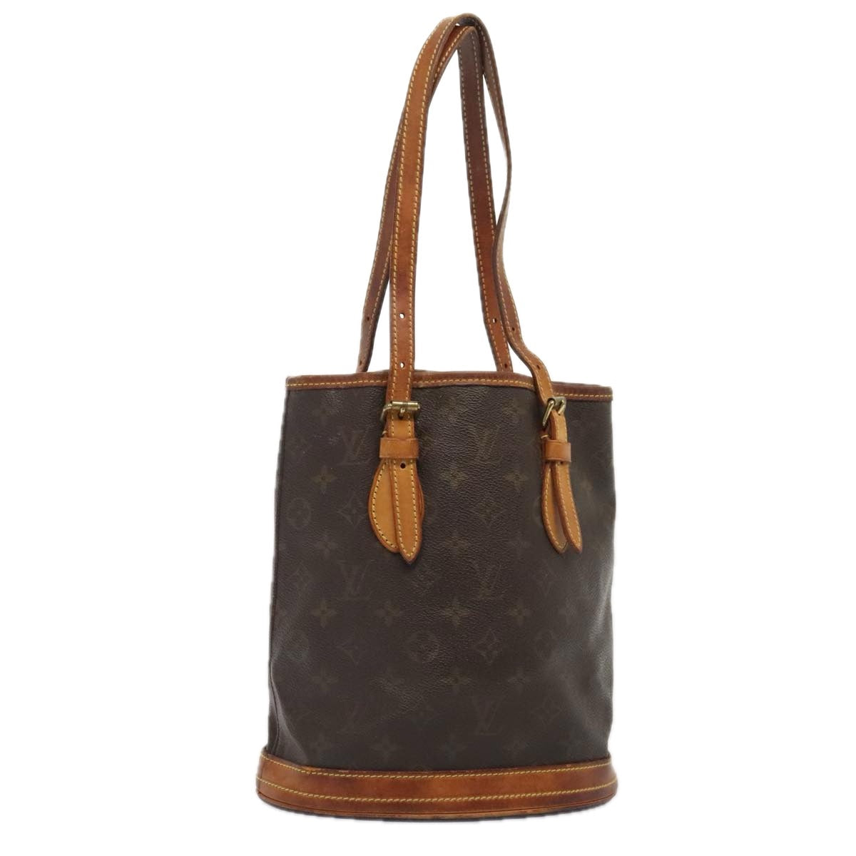 LOUIS VUITTON Monogram Bucket PM Shoulder Bag M42238 LV 89555