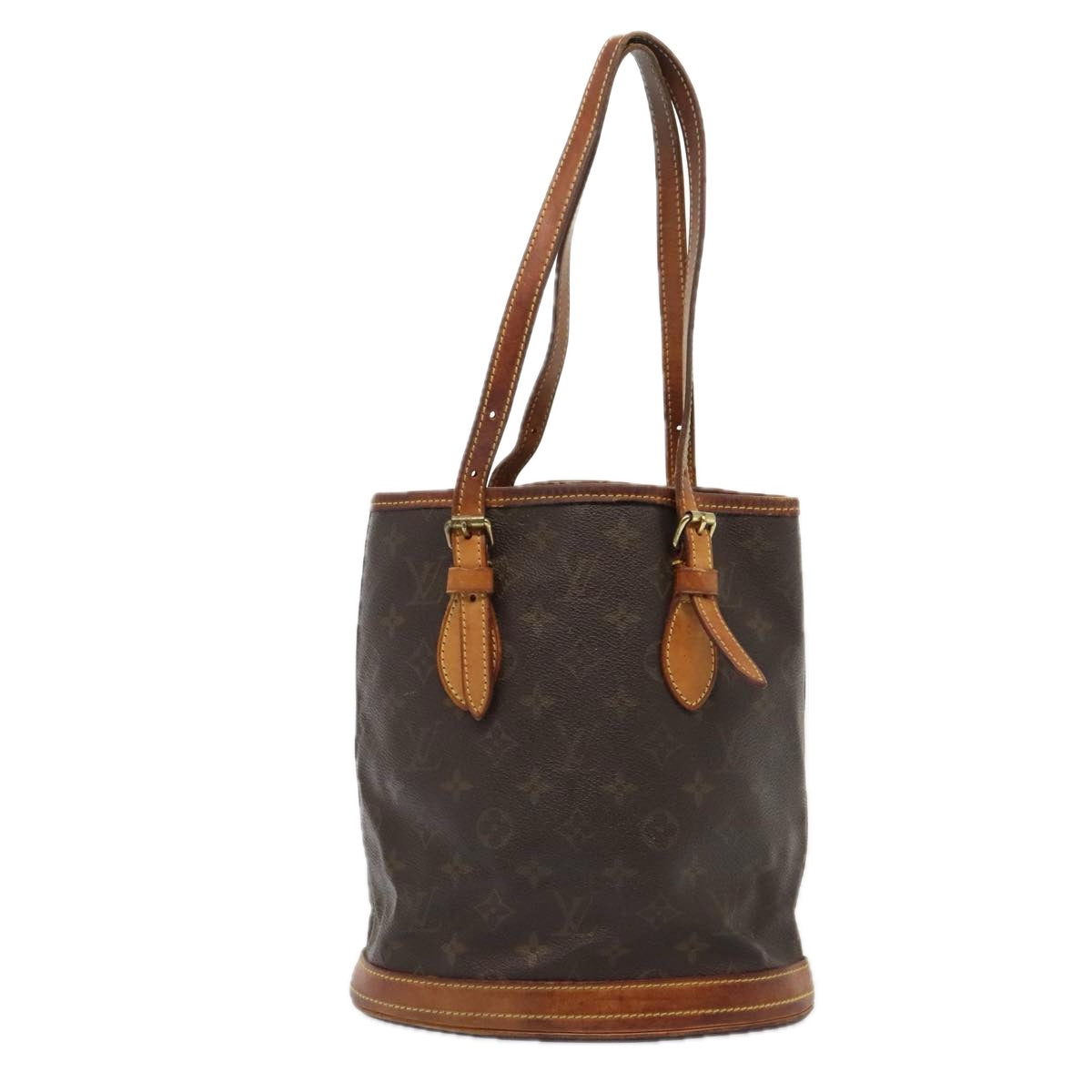 LOUIS VUITTON Monogram Bucket PM Shoulder Bag M42238 LV 89555