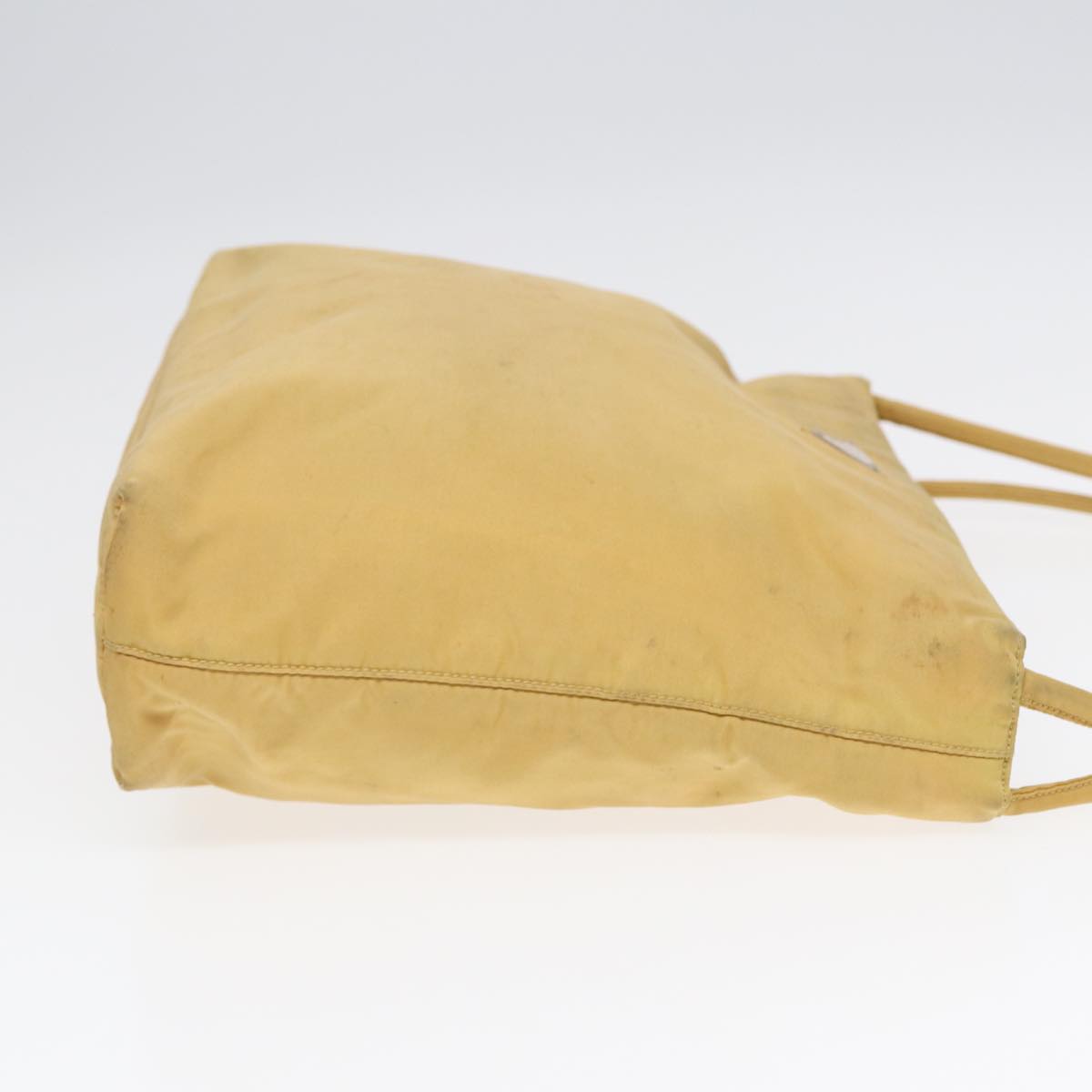Luxury Prada Tote Bag Nylon Yellow Silver  89557