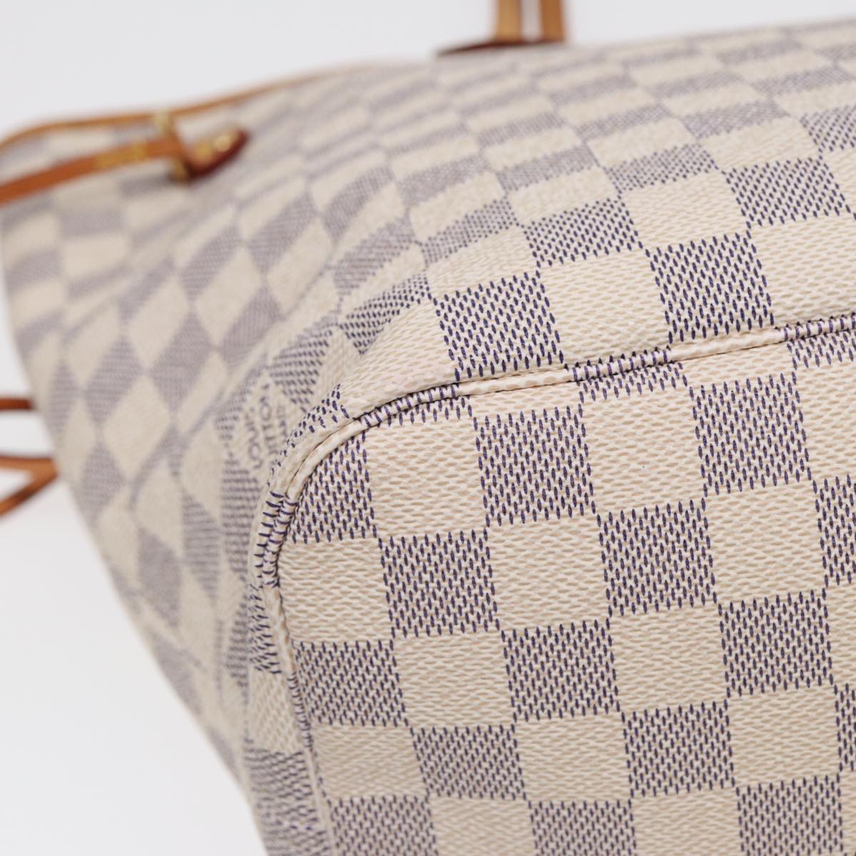 LOUIS VUITTON Damier Azur Neverfull MM Tote Bag N41605 LV 89572