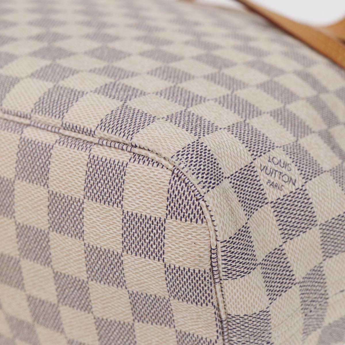 LOUIS VUITTON Damier Azur Neverfull MM Tote Bag N41605 LV 89572