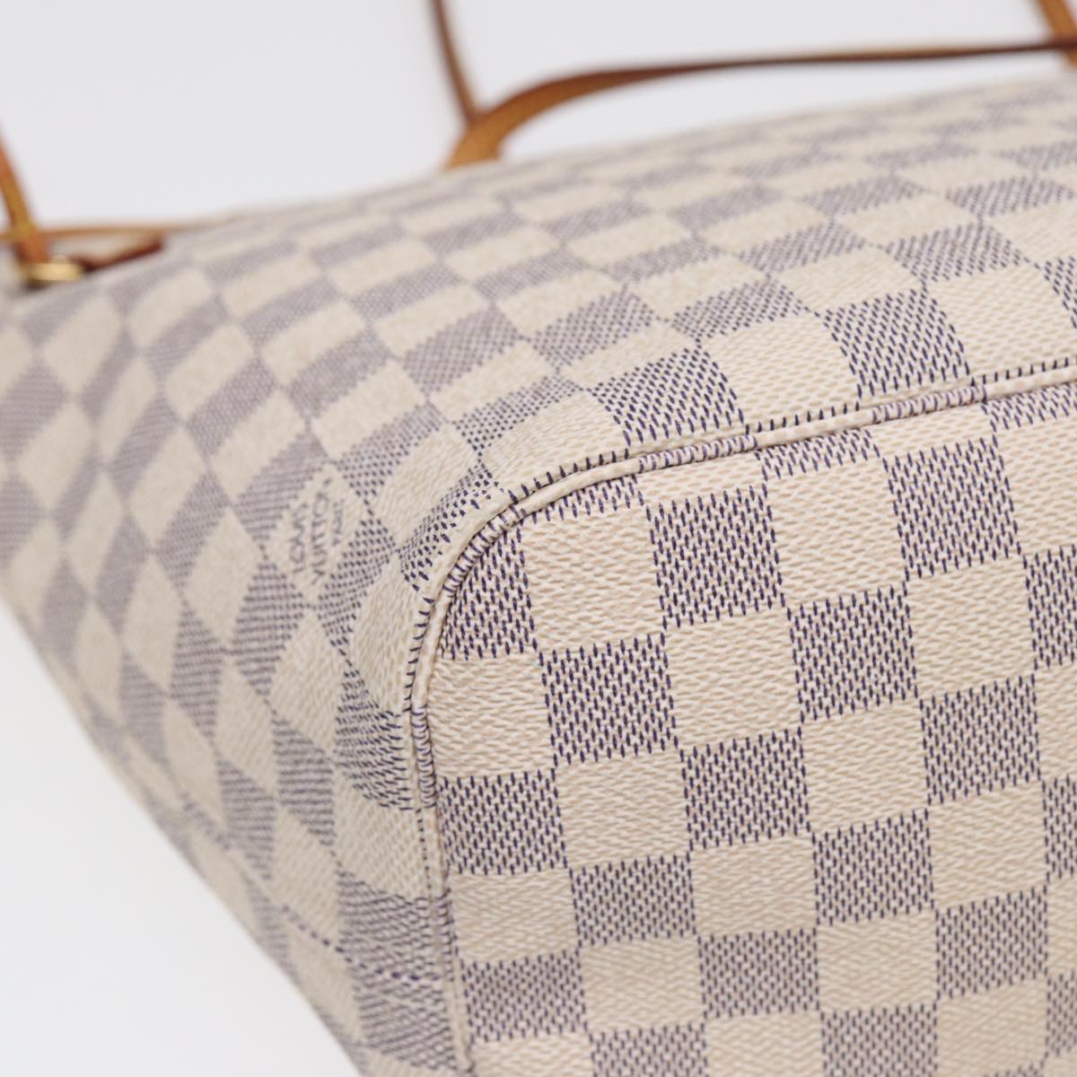 LOUIS VUITTON Damier Azur Neverfull MM Tote Bag N41605 LV 89572