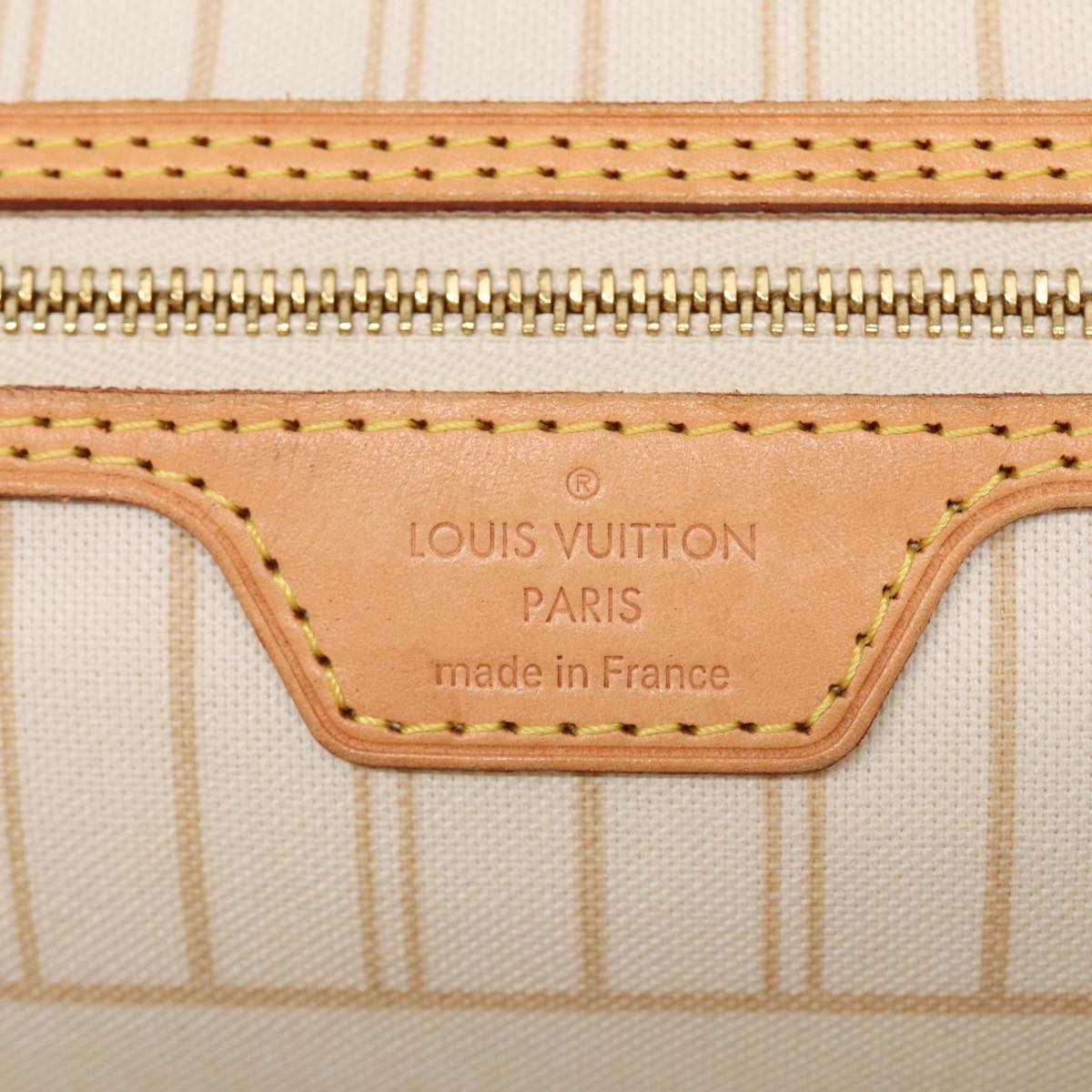 LOUIS VUITTON Damier Azur Neverfull MM Tote Bag N41605 LV 89572