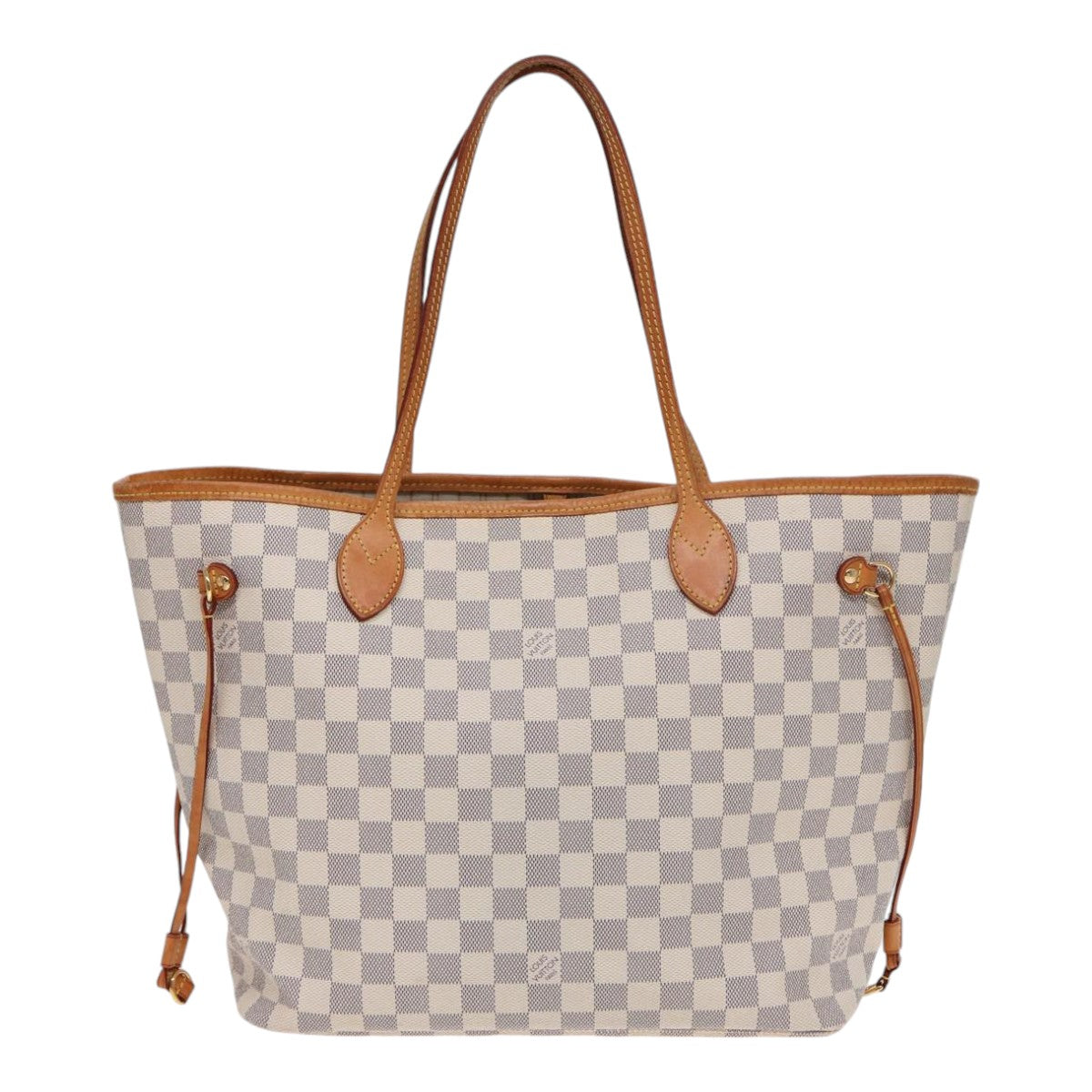 LOUIS VUITTON Damier Azur Neverfull MM Tote Bag N41605 LV 89572