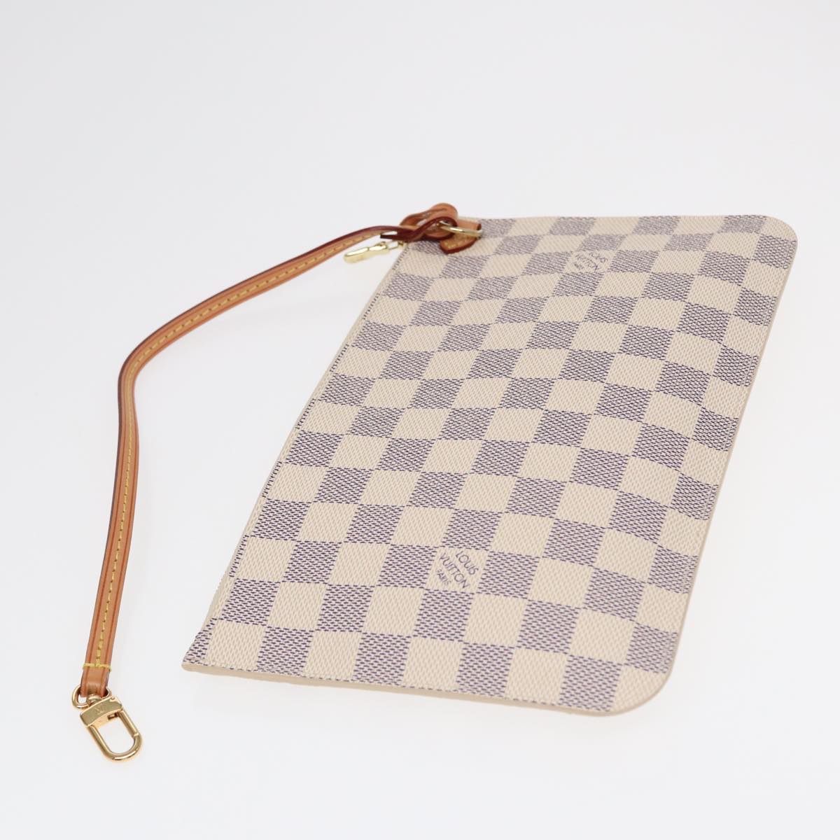LOUIS VUITTON Damier Azur Neverfull MM Tote Bag N41605 LV 89572