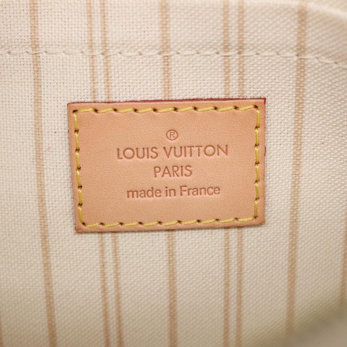 LOUIS VUITTON Damier Azur Neverfull MM Tote Bag N41605 LV 89572