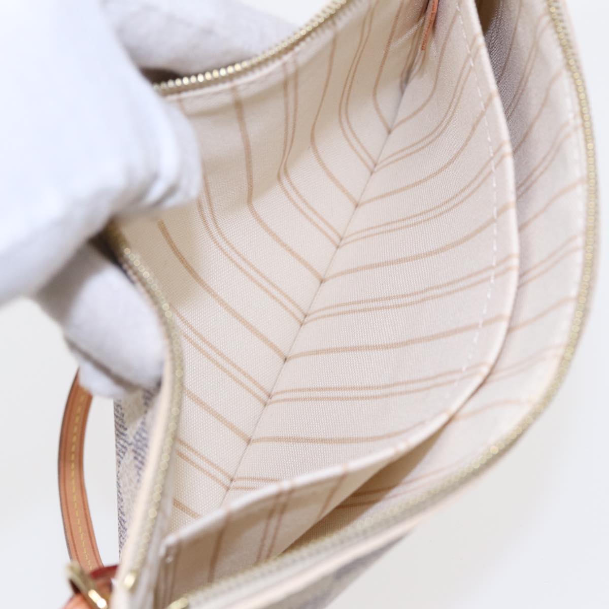 LOUIS VUITTON Damier Azur Neverfull MM Tote Bag N41605 LV 89572