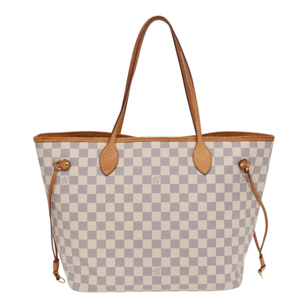LOUIS VUITTON Damier Azur Neverfull MM Tote Bag N41605 LV 89572