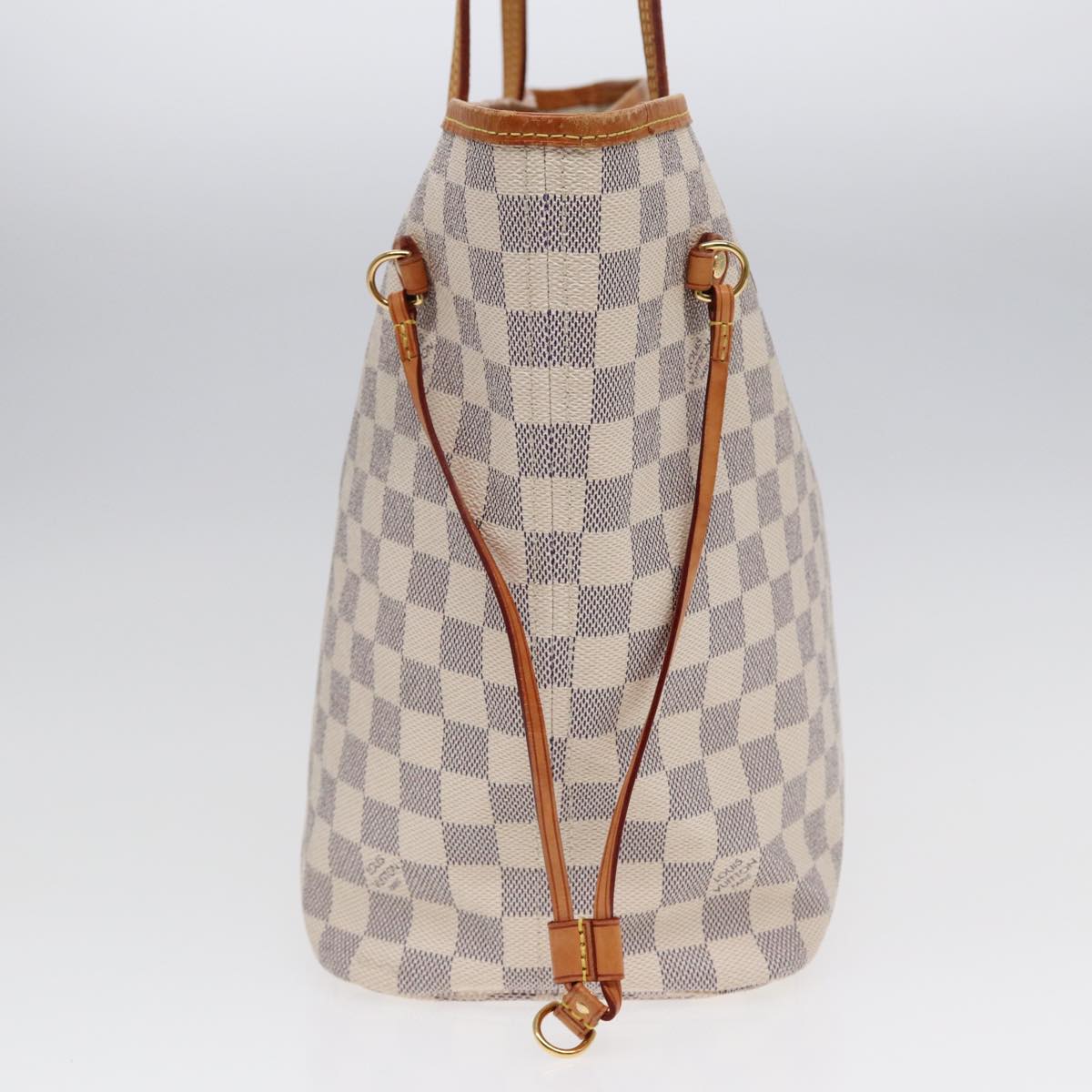 LOUIS VUITTON Damier Azur Neverfull MM Tote Bag N41605 LV 89572