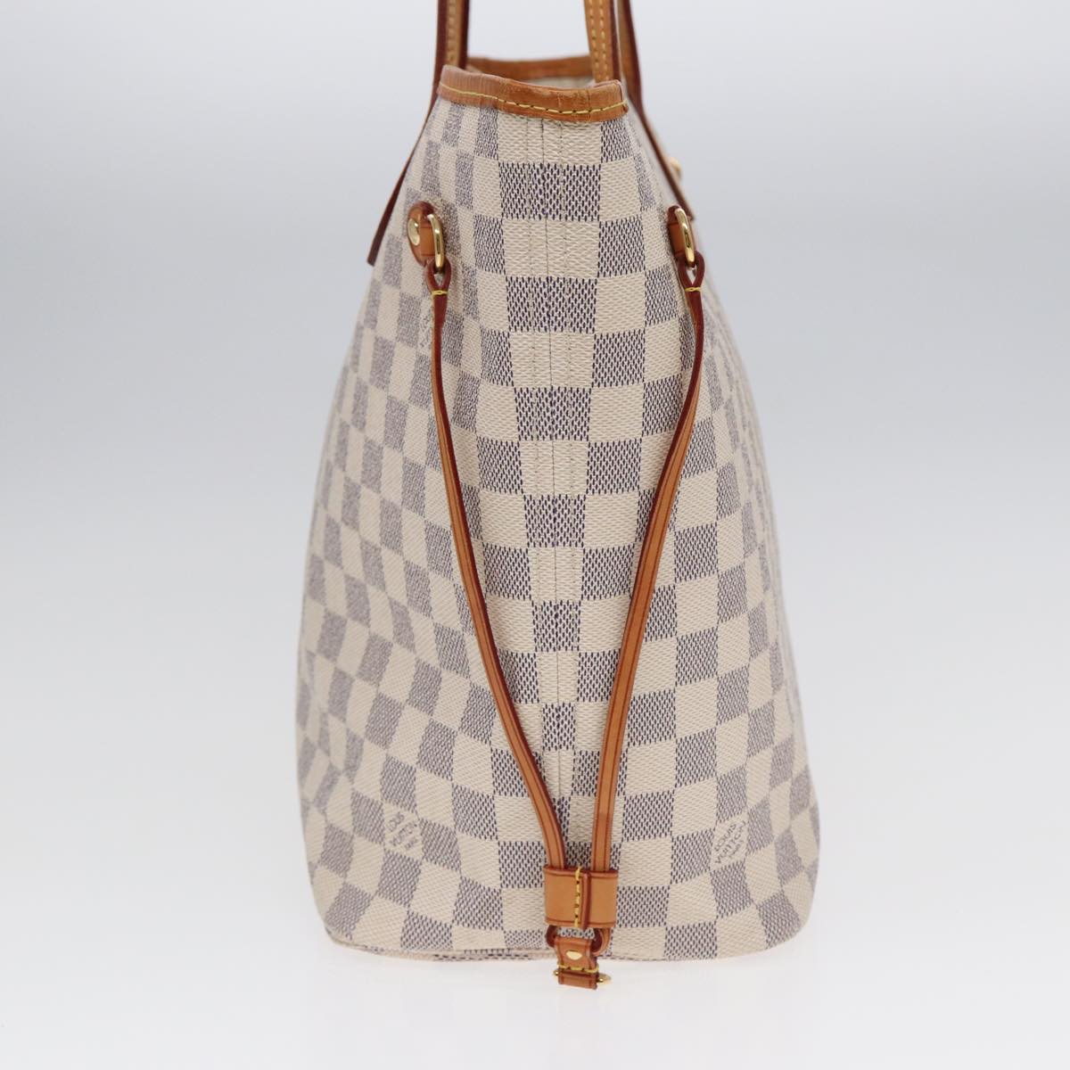 LOUIS VUITTON Damier Azur Neverfull MM Tote Bag N41605 LV 89572