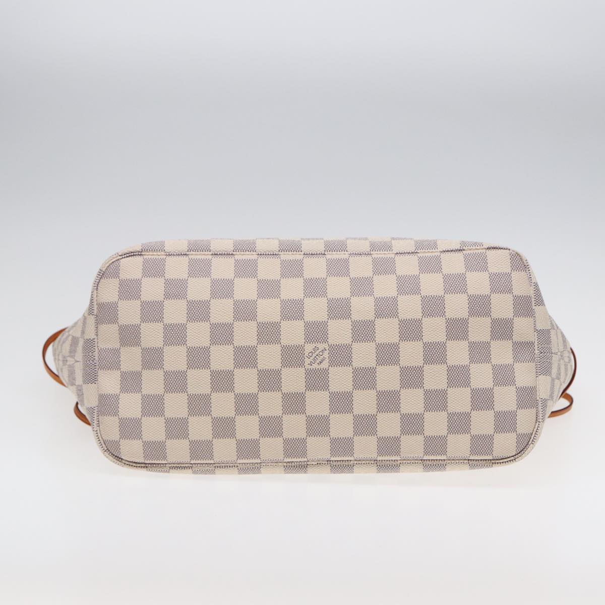 LOUIS VUITTON Damier Azur Neverfull MM Tote Bag N41605 LV 89572