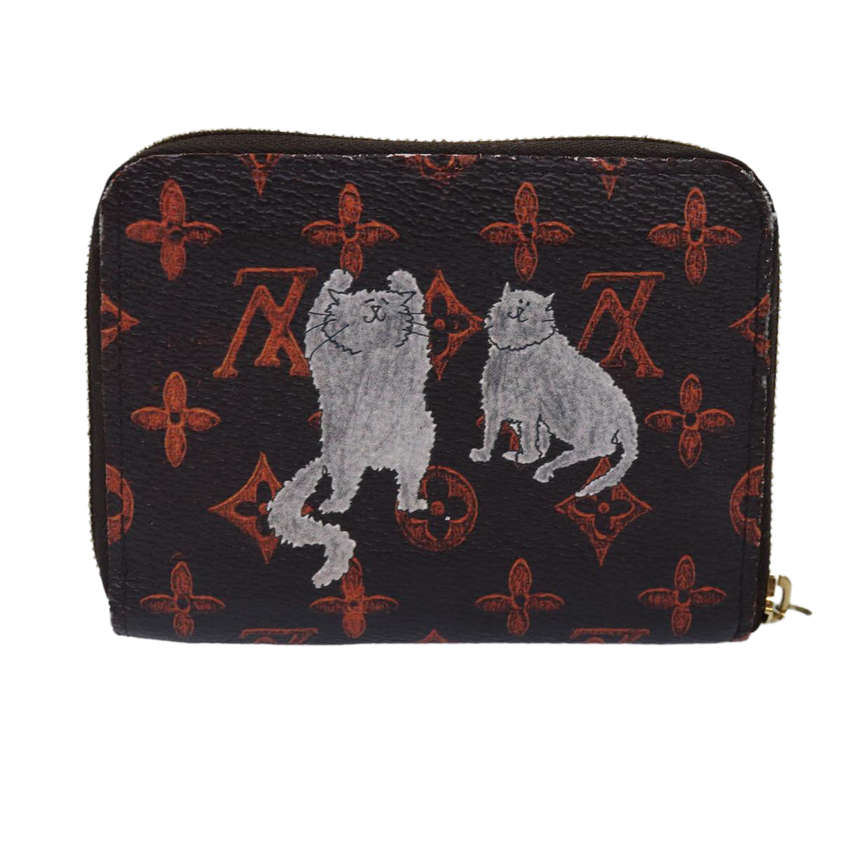 LOUIS VUITTON Catgram Cruise Collection Zippy Coin Purse Marron M63883 LV 89575