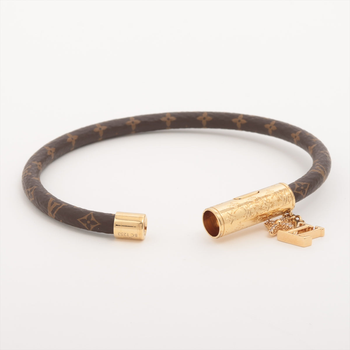 Louis Vuitton M1035 Armband LV Push BC1253 Armband GP  Line Stone × Leather G × Brown