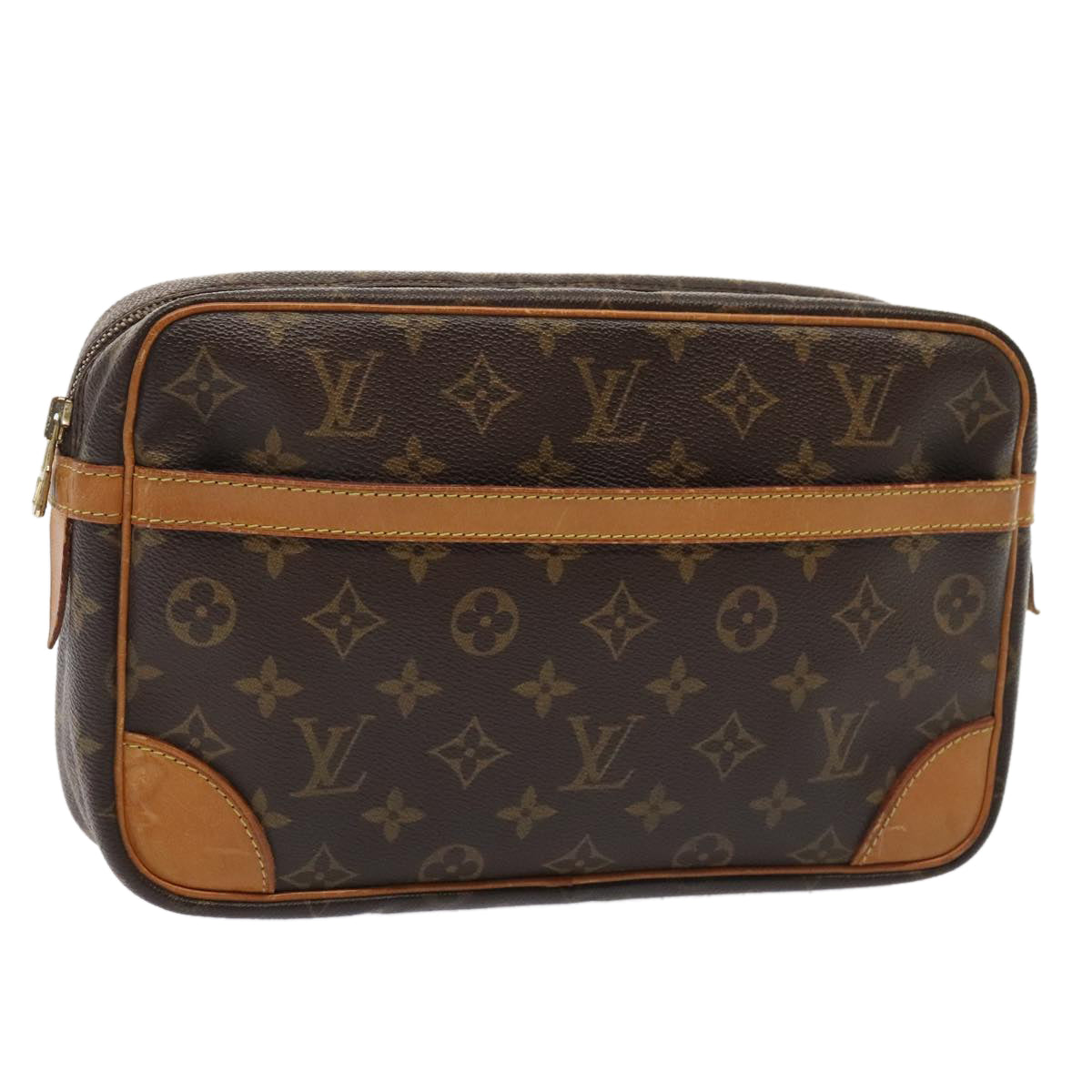 LOUIS VUITTON Monogram Compiegne 28 Clutch Bag M51845 LV 89582