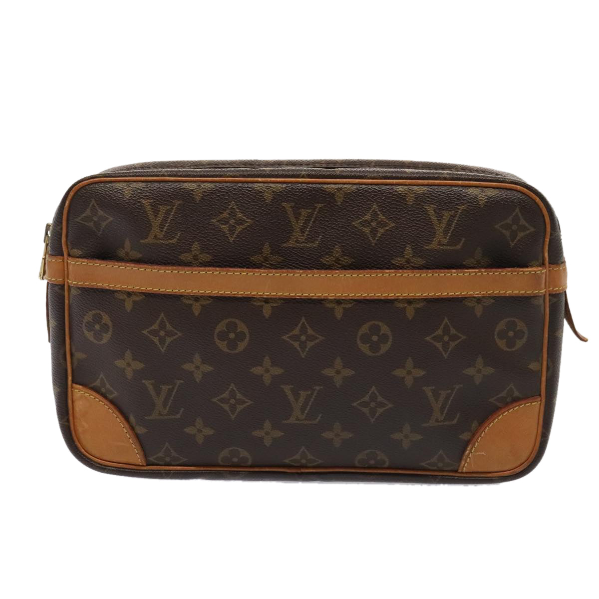 LOUIS VUITTON Monogram Compiegne 28 Clutch Bag M51845 LV 89582