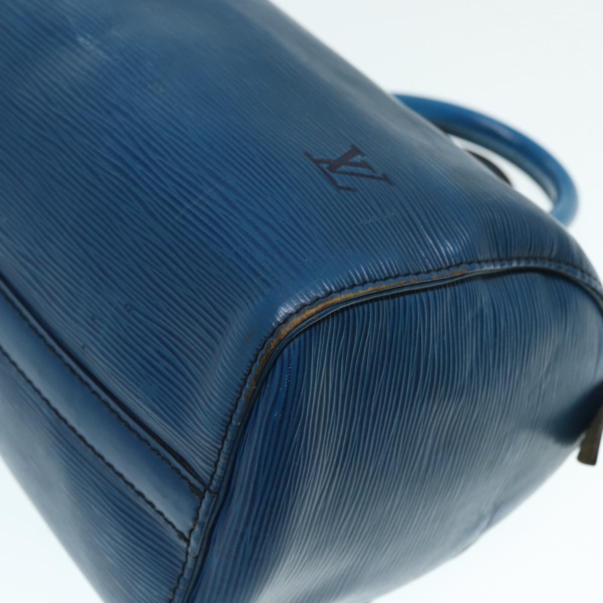 LOUIS VUITTON Epi Speedy 25 Hand Bag Toledo Blue M43015 LV 89591