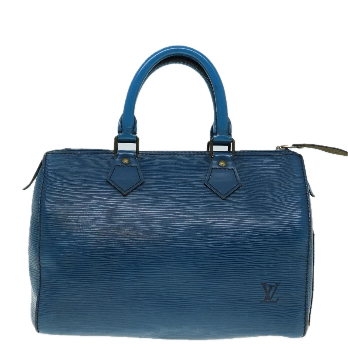 LOUIS VUITTON Epi Speedy 25 Hand Bag Toledo Blue M43015 LV 89591