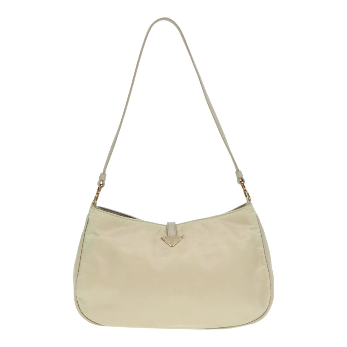 Luxury Prada Shoulder Bag Nylon White Gold  89603