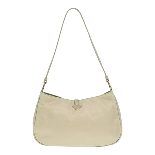 Luxury Prada Shoulder Bag Nylon White Gold  89603